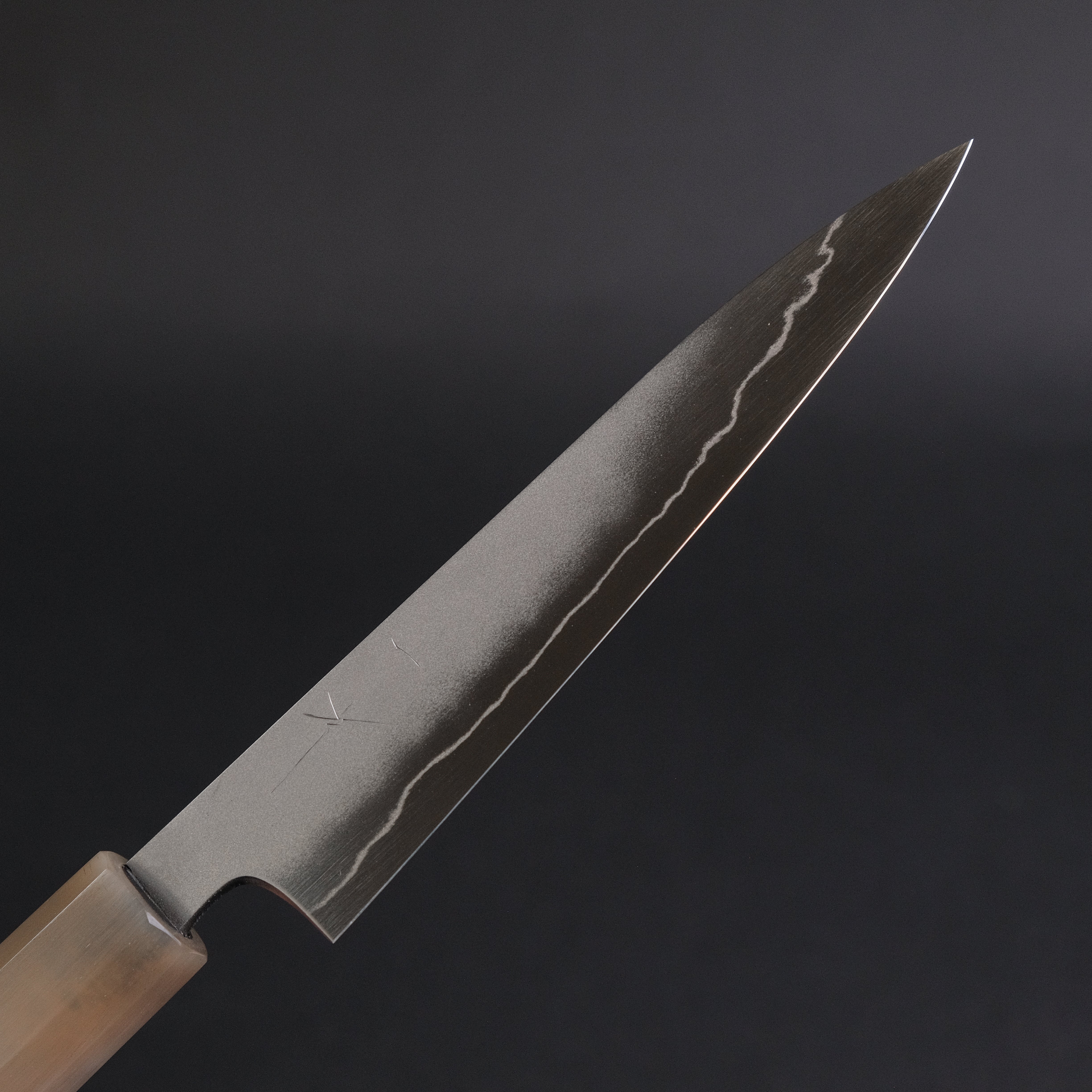 Hitohira Kikuchiyo Yohei Ginsan Kasumi Petty Knife 150mm - Japanese Ebony Handle - Perfect for Slicing Fruits, Vegetables & Small Ingredients