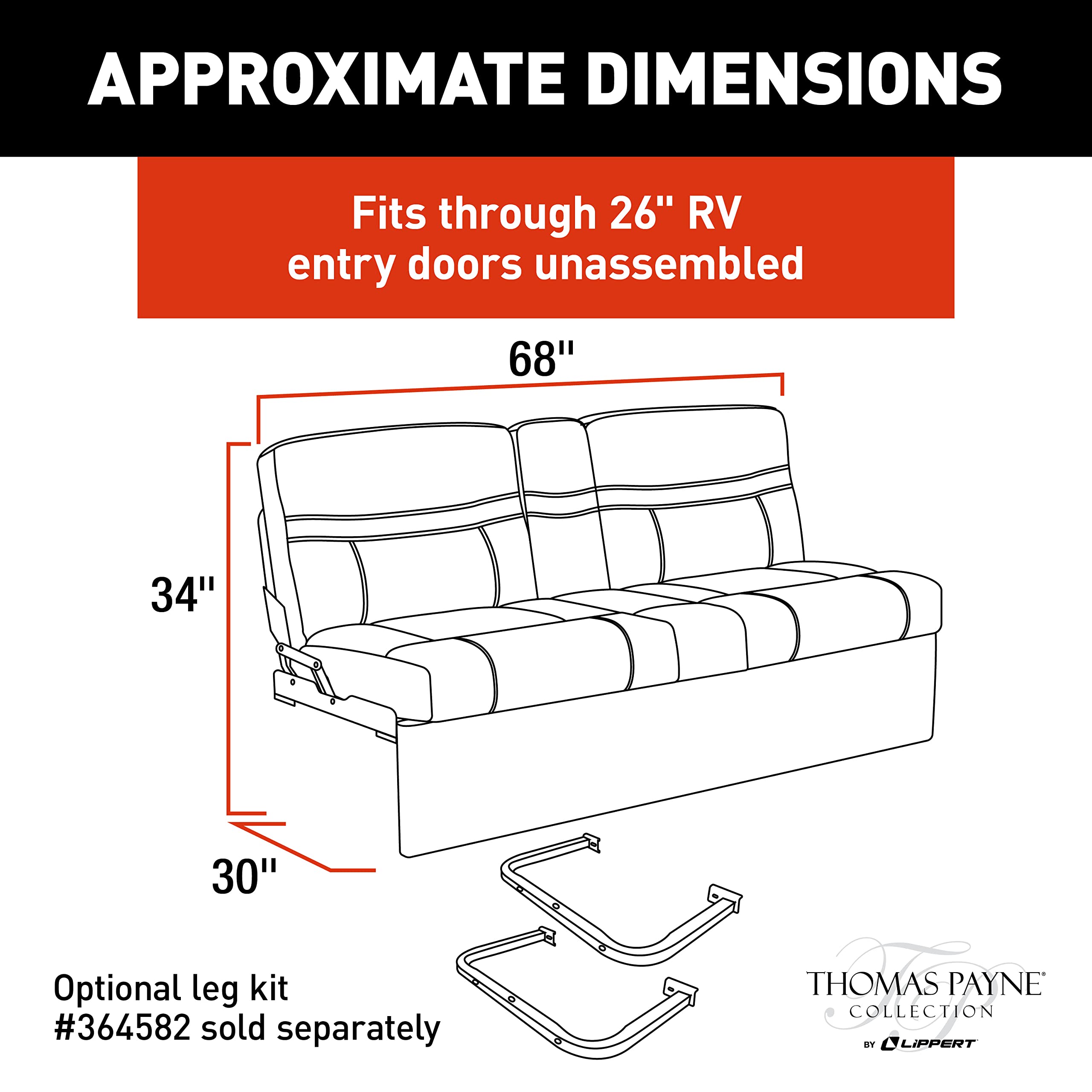 Thomas Payne RV Jackknife Sofa - 68