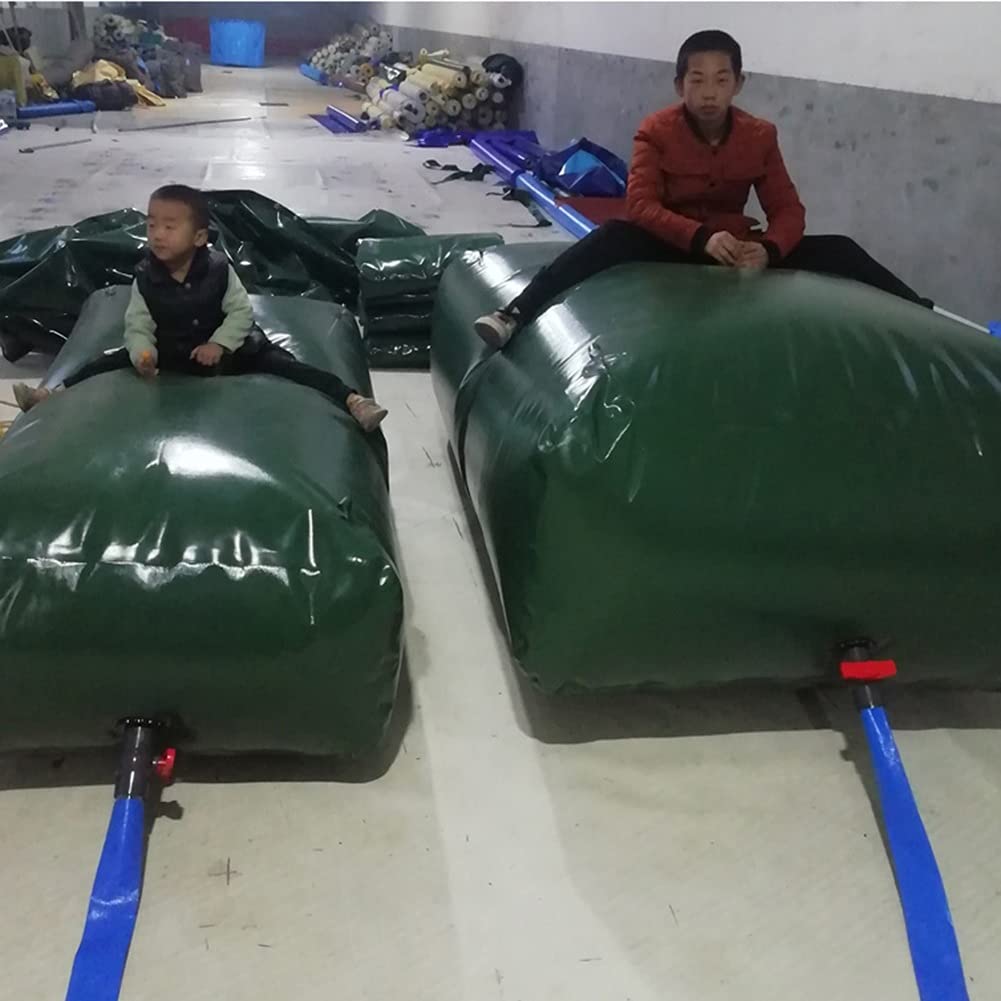 500L Large Collapsible Water Storage Tank - Durable Foldable Agricultural Water Container for Farming, Camping & Emergency Use - Green Portable Water Carrier (1.25x0.8x0.5M)