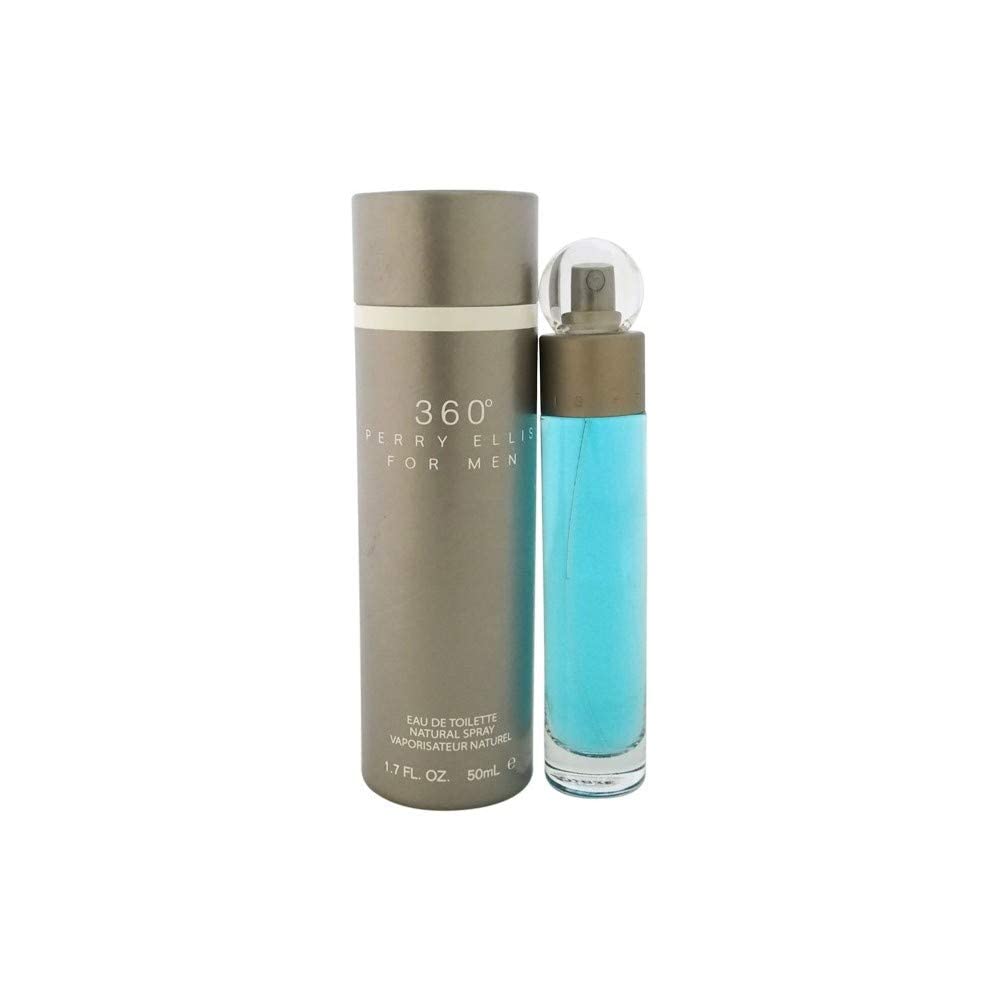 Perry Ellis 360 Cologne for Men - 1.7 oz Eau De Toilette Spray | Fresh Citrus & Spicy Fragrance | Day & Night Wear, Office & Date Night