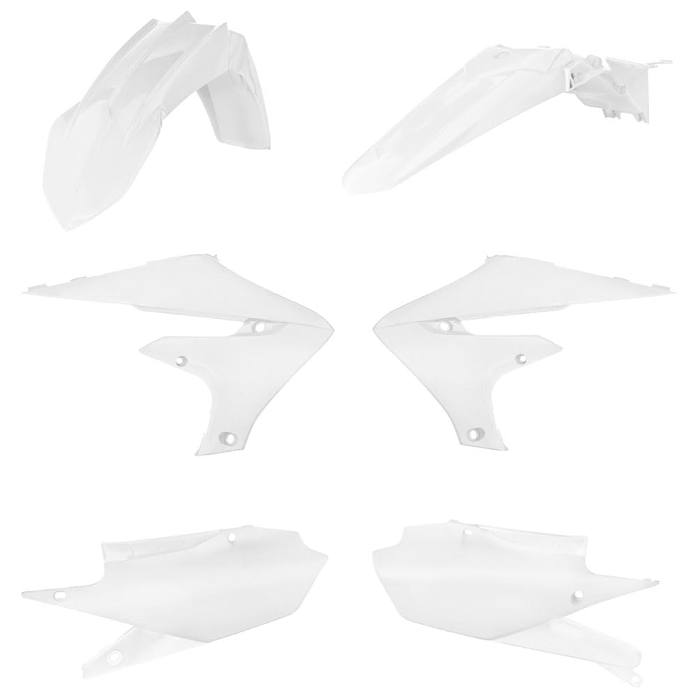 Acerbis Replica Plastic Kit White - Durable Motorcycle Body Replacement Parts for Off-Road & Motocross Racing - Perfect for Honda, Yamaha, Kawasaki Dirt Bikes