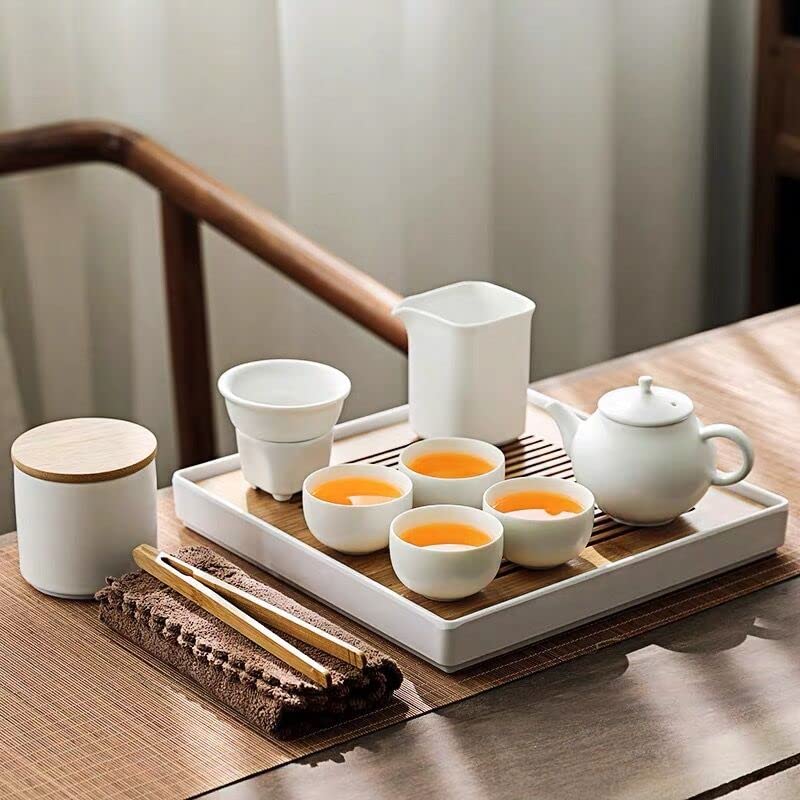 Premium Hanaiette Ceramic Teapot Set - Traditional Chinese Style with Cups - Elegant Modern Tea Set for Home, Office & Tea Parties - Perfect Gift for Tea Lovers (400ml)