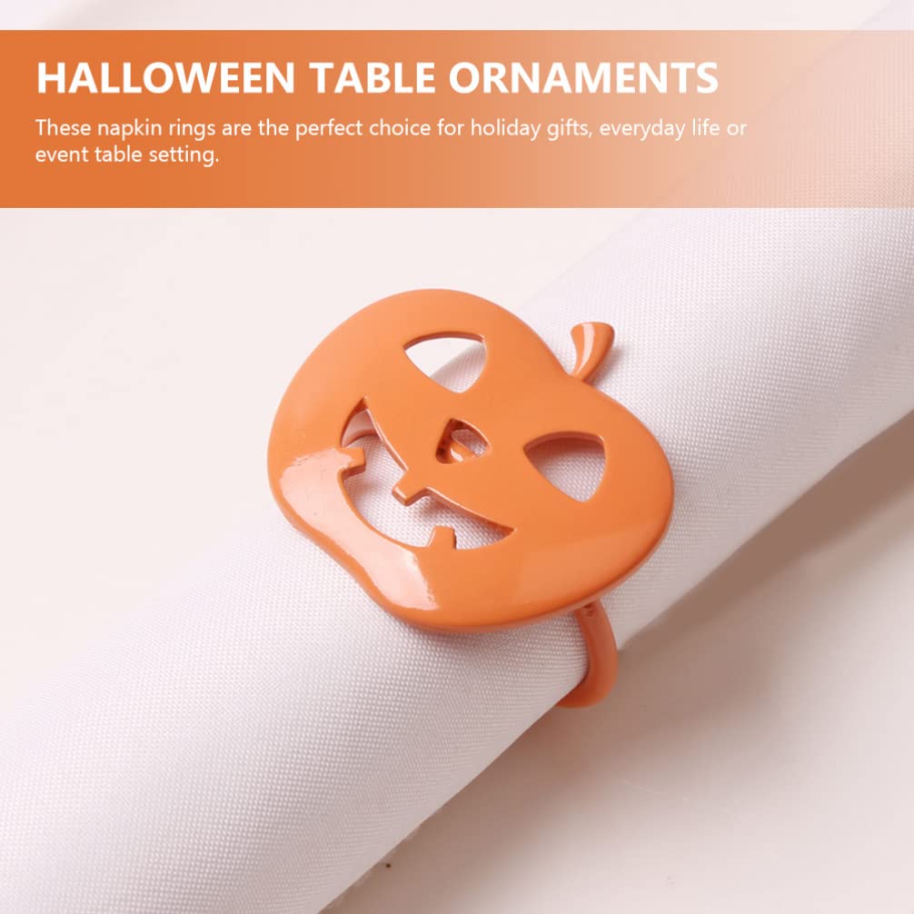 ABOOFAN Set of 12 Halloween Pumpkin Napkin Rings - Orange Thanksgiving Dinner Table Decor for Weddings, Parties & Family Gatherings - Perfect for Fall Festive Table Settings