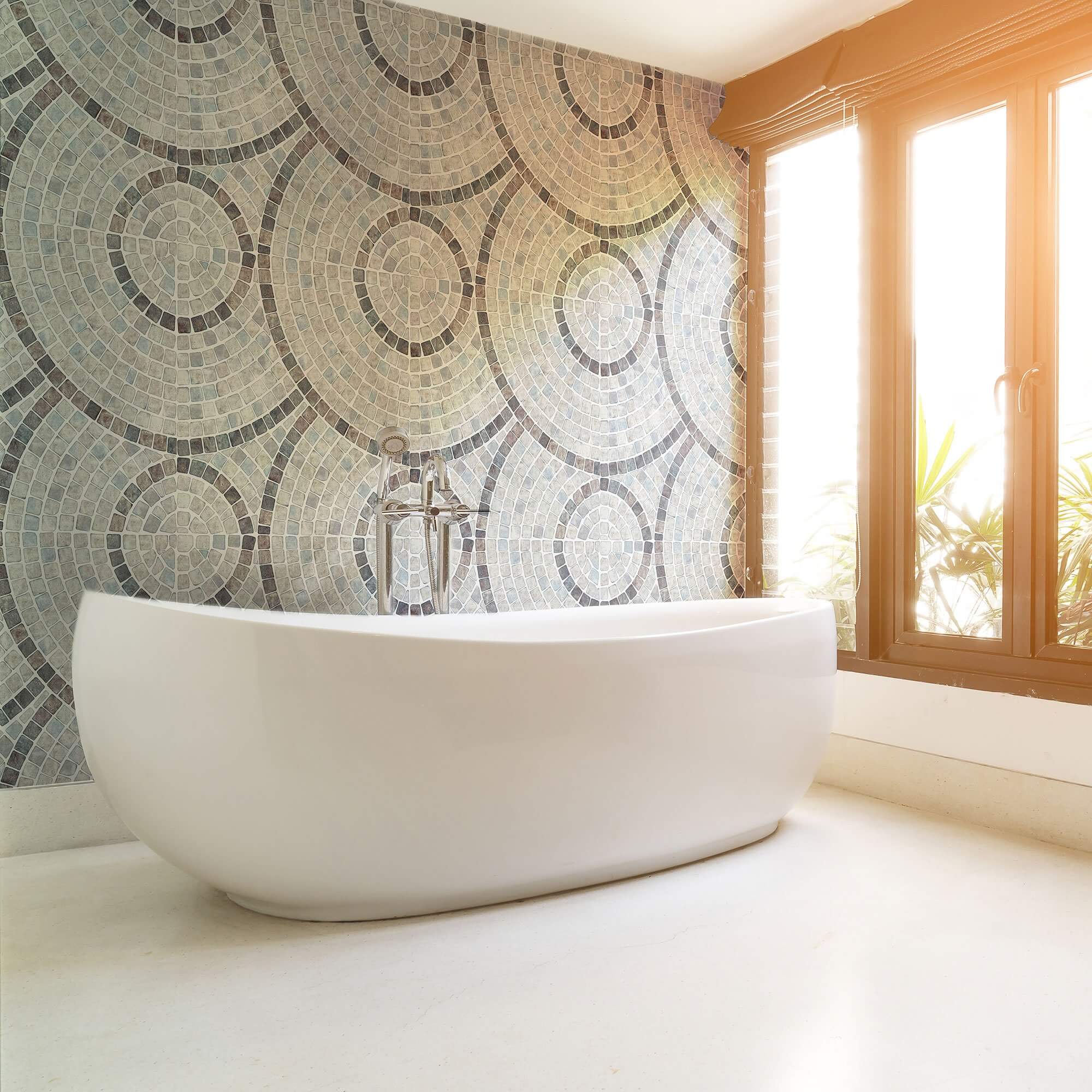 Grey Mosaic Tile Adhesive Peel and Stick Removable Wallpaper - Self-Adhesive Backsplash for Kitchen, Bathroom & Home Decor (Style 0374)