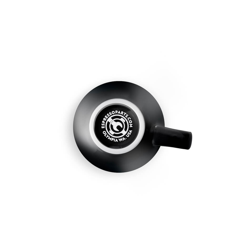 Premium Black Porcelain Espresso Cup & Saucer Set (2oz/70ml) - Durable Ceramic Coffee Cups for Espresso, Cappuccino & Latte - Perfect for Home Cafes, Coffee Shops & Gifts