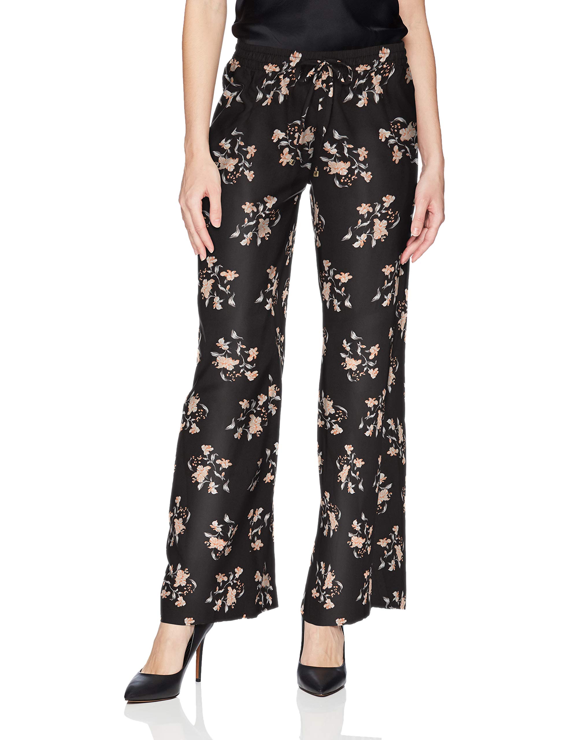Calvin Klein Women's Printed Wide Leg Pants - Comfortable High Waisted Lounge Pants for Casual Wear, Work from Home & Yoga