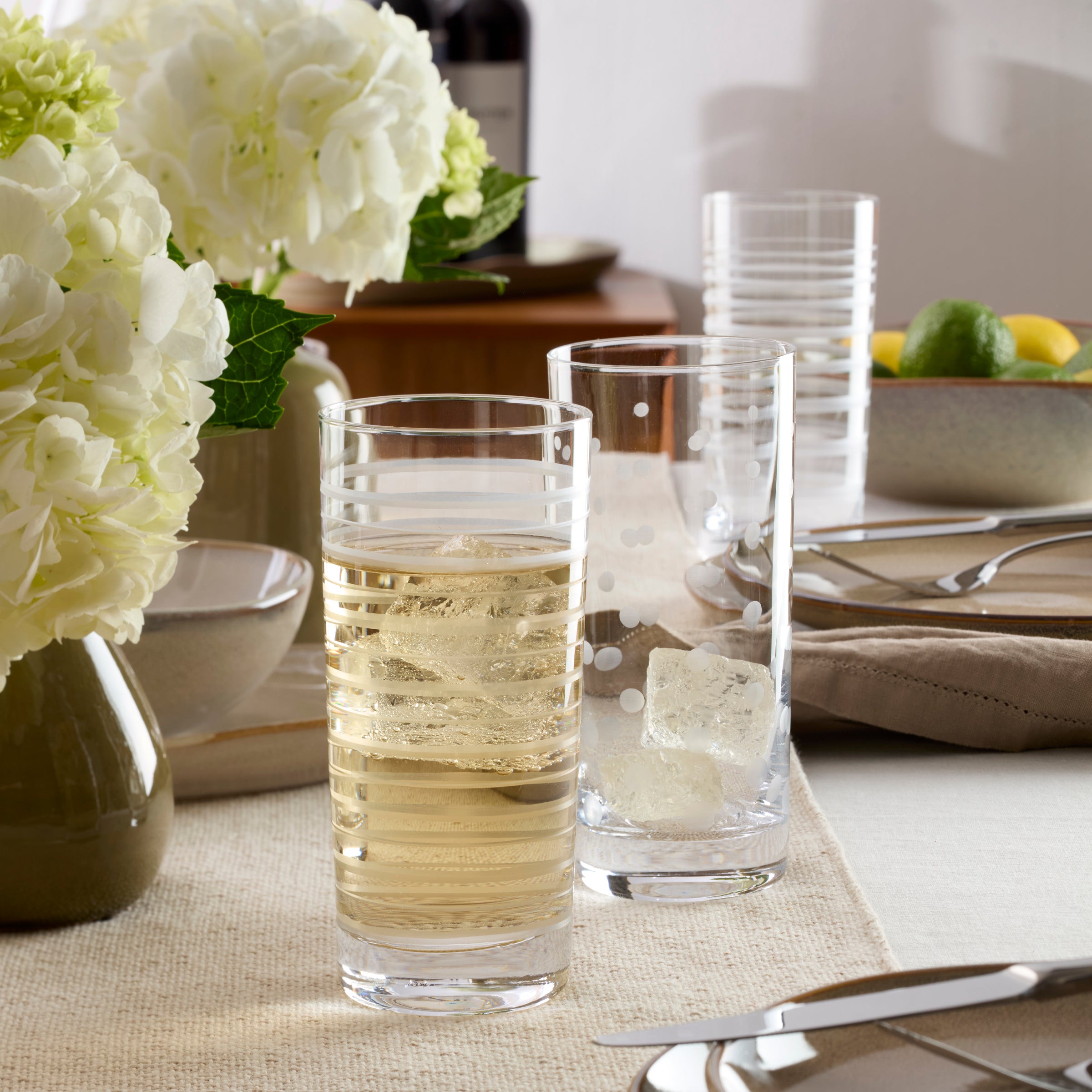 Premium Mingle Highball Glasses Set of 4 - 12oz Crystal Clear Bar Glasses for Cocktails, Whiskey, Iced Tea & Entertaining - Dishwasher Safe Drinkware for Home Bar & Parties