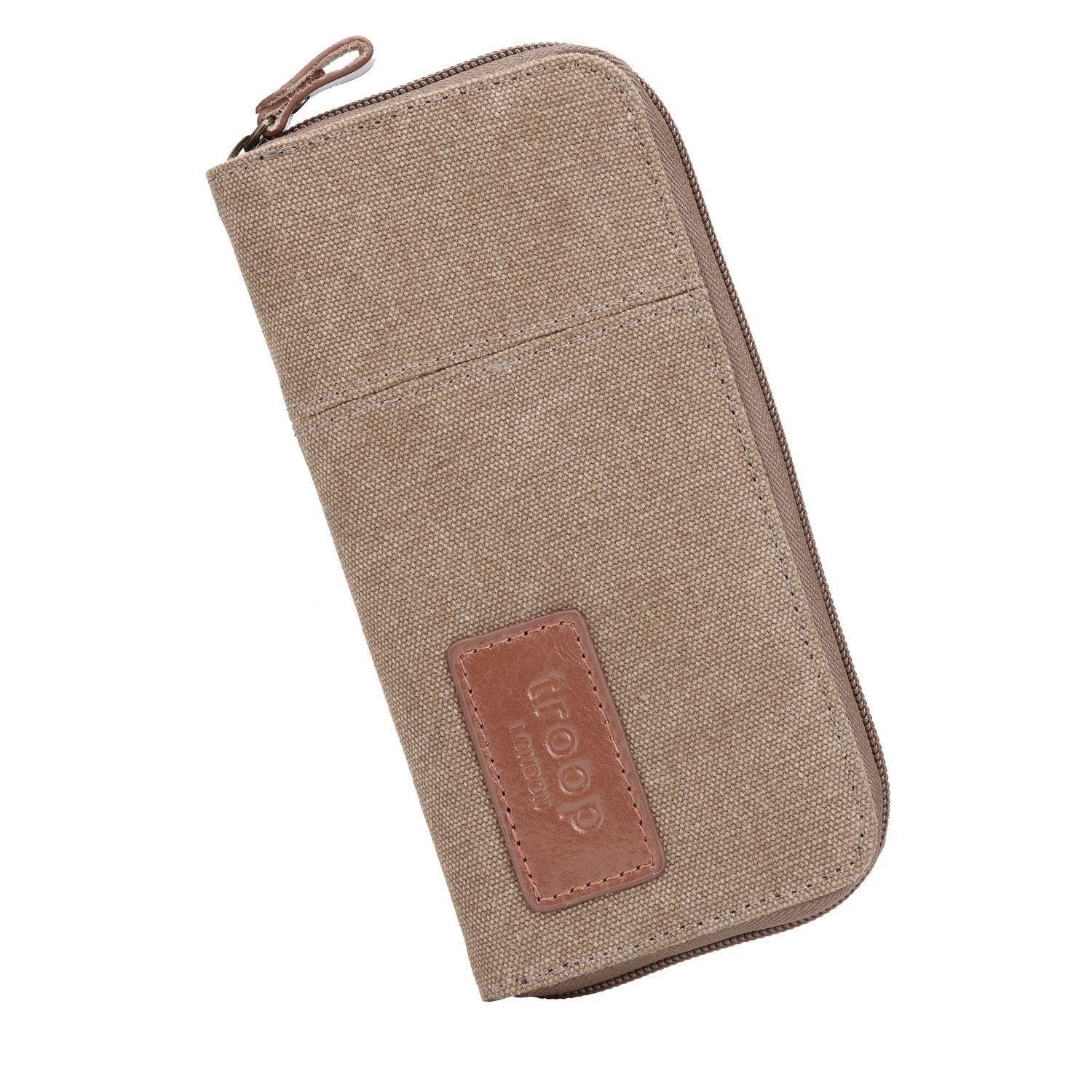 TRP0501 Troop London Canvas Zip Around Wallet for Men & Women - Stylish & Durable Travel Money Organizer for Everyday Use