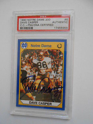 Authentic Dave Casper Signed Notre Dame Football Card - PSA/DNA Certified - Perfect for Collectors, Sports Memorabilia Displays & Fighting Irish Fans
