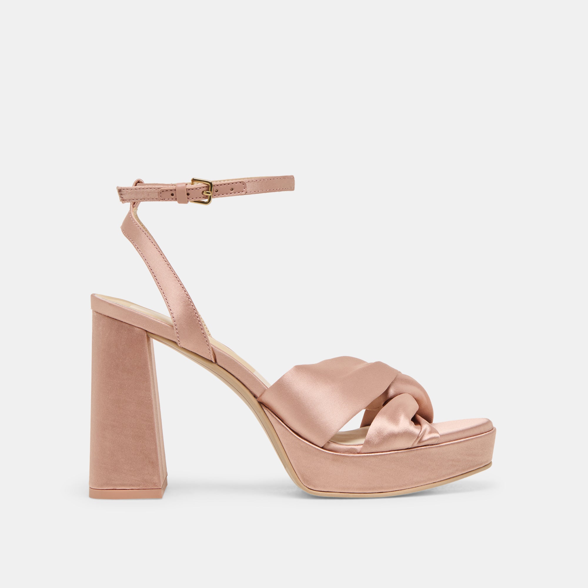 PARLO Women's Blush Satin Heels - Elegant High Heel Pumps for Weddings, Parties & Special Occasions