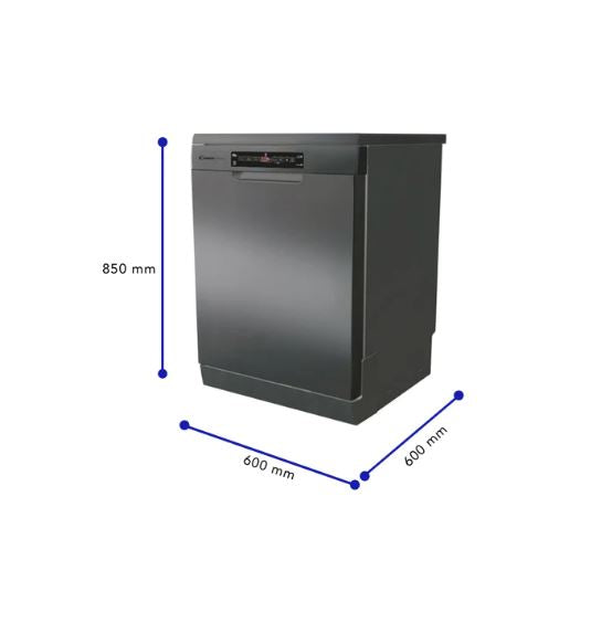 Candy CDPN 2D522PX/E Brava 15 Place Settings Dishwasher - Energy Efficient Stainless Steel Dishwasher for Large Families | Perfect for Kitchens, Restaurants & Entertaining
