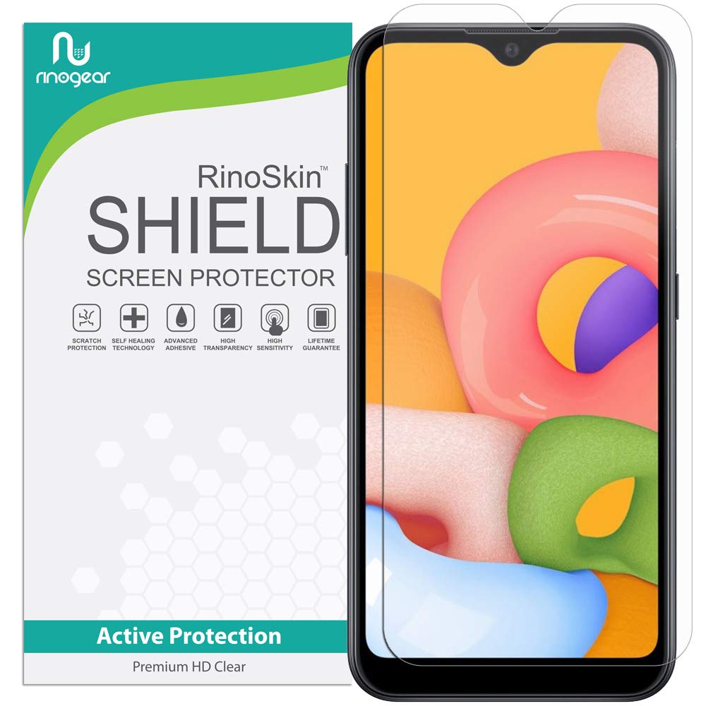 RinoGear Samsung Galaxy A01 Screen Protector - Case Friendly, Flexible TPU Film with Full Coverage - Perfect for Daily Use, Travel & Outdoor Protection