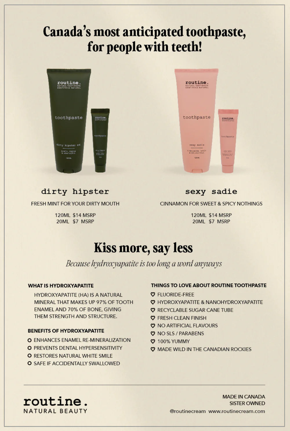 Organic Natural Toothpaste for Sensitive Teeth - Fluoride-Free, Vegan & Eco-Friendly - Perfect for Travel & Daily Oral Care