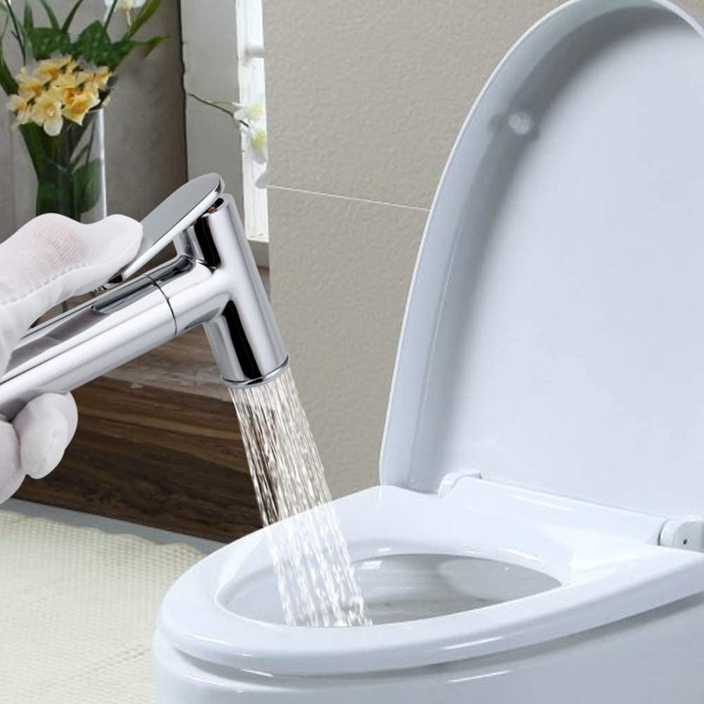 **Brass Chrome Handheld Sprayer Kit - Portable Wall Mounted Shower Sprayer for Bathroom, Toilet Cleaning & Personal Hygiene | Perfect for Cloth Diaper Washing, Floor Cleaning & Home Hygiene**