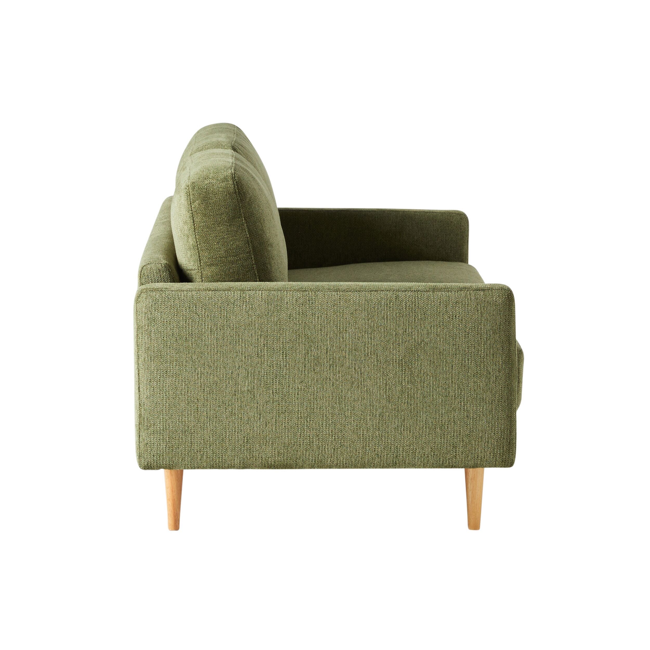 Boden 2-Seater Sofa in Sorrento Olive Green - Modern Small Space Loveseat for Living Room, Apartment & Office