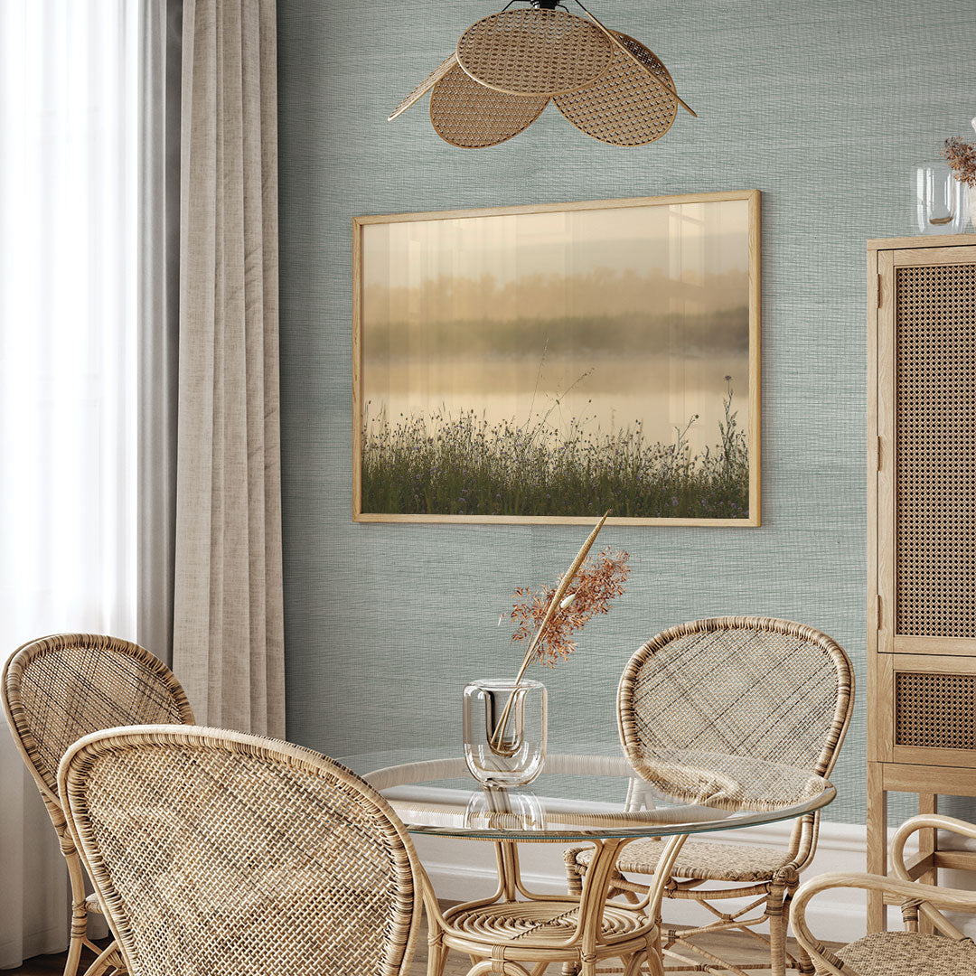 Natural Sisal Grasscloth Wallpaper - Textured Eco-Friendly Peel and Stick Wall Covering for Living Room, Bedroom, or Office Decor
