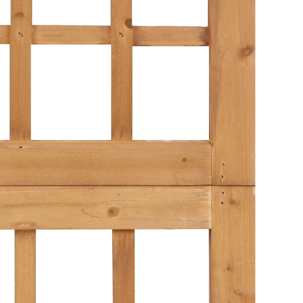 3-Panel Folding Room Divider - Solid Fir Wood Privacy Screen for Indoor & Outdoor Use (47.6