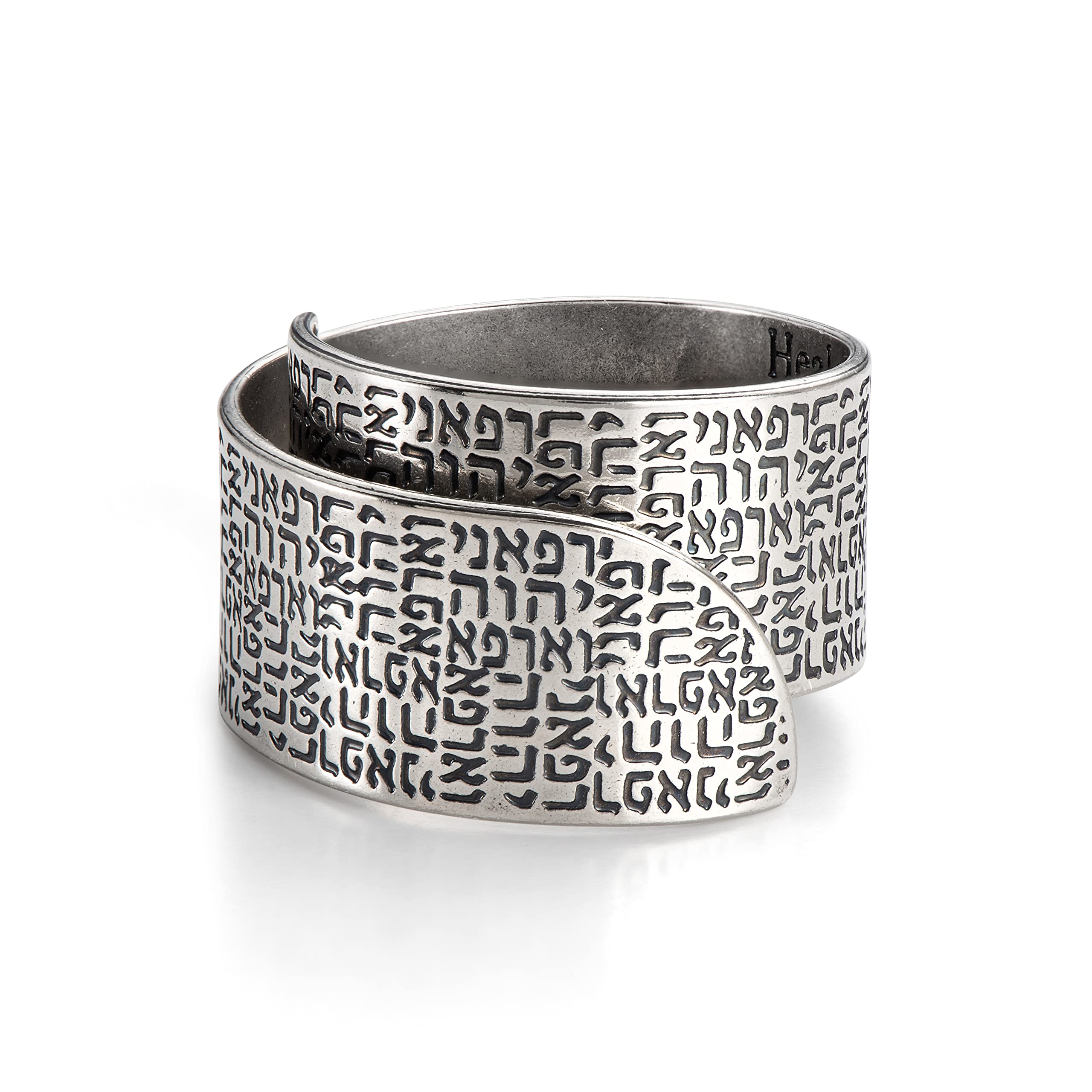 Christian Prayer Ring - Engraved with Jeremiah 17:14 Bible Verse, Unisex Adjustable Silver Plated Wrap Ring, Spiritual Healing Jewelry Gift for Men & Women - Perfect for Daily Wear, Church Services, and Faith-Based Occasions