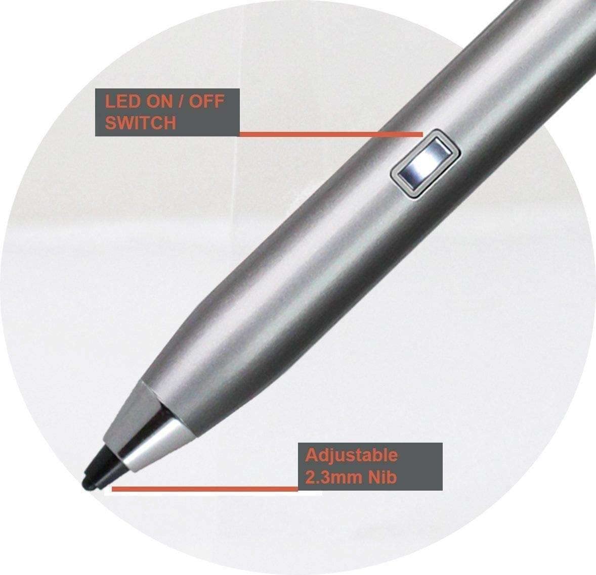 Premium Silver Fine Point Digital Stylus Pen for Acer Predator Helios 300 PH315-53 15.6