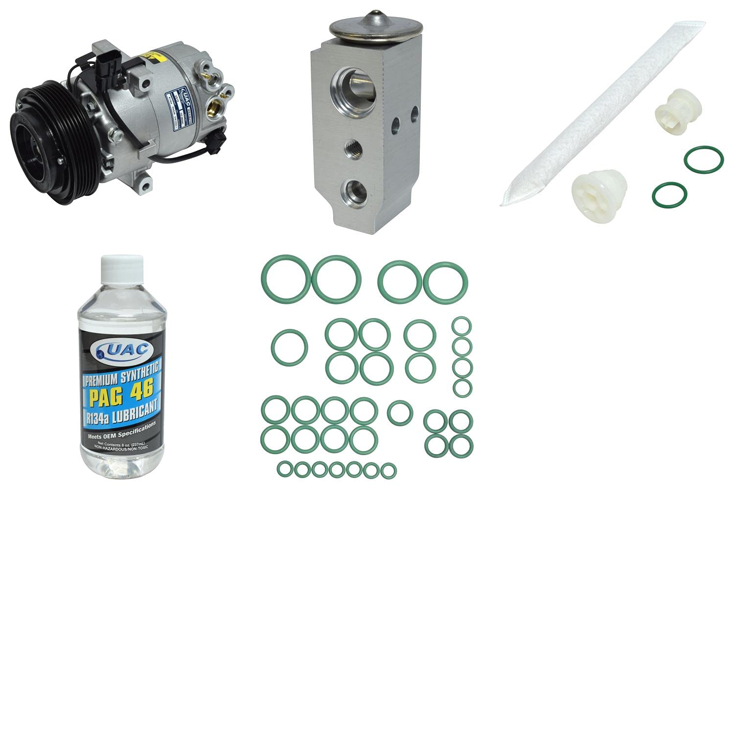 KT 5980 A/C Compressor and Component Kit - Complete Car Air Conditioning Repair Set for Auto AC System Replacement | Perfect for DIY Mechanics & Professional Technicians