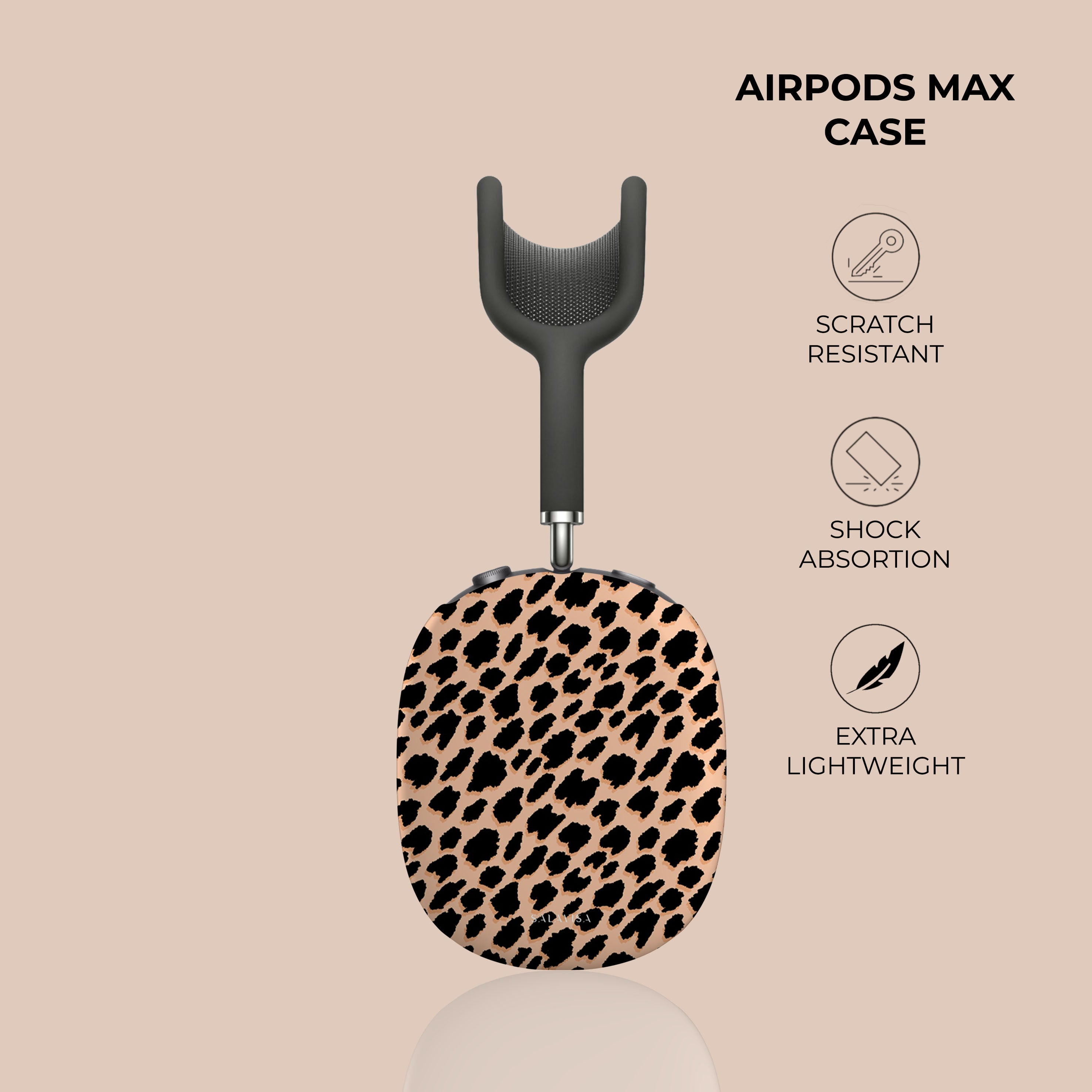 Pink Leopard AirPods Max Protective Case - Premium Soft Cover for Apple AirPods Max Headphones - Perfect for Travel, Workout & Daily Use