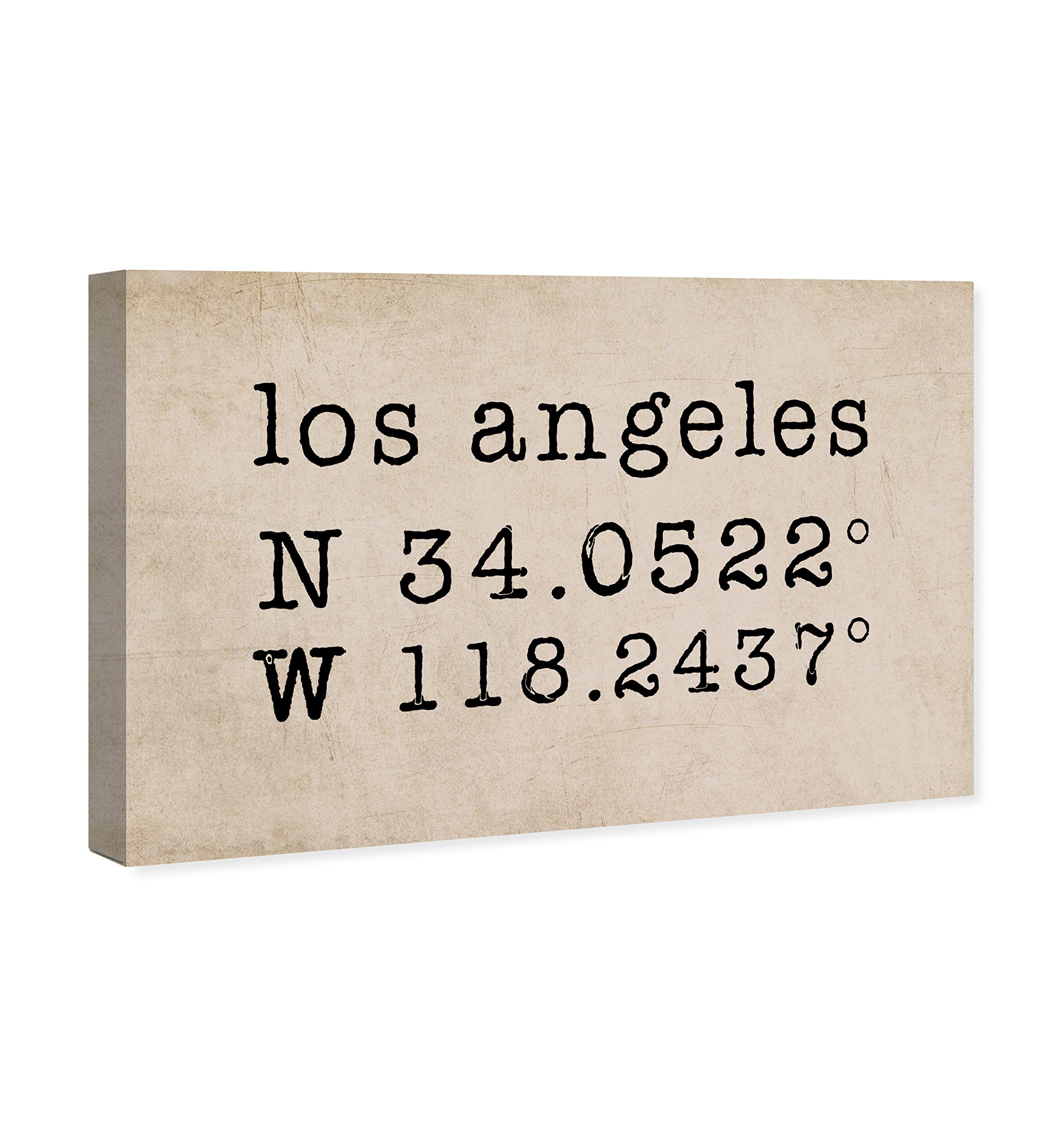 Oliver Gal Artist Co. LA Coordinates Wall Art Canvas Print - 36x24 Inches Brown & Black Typography Quote Home Decor - Perfect for Living Room, Bedroom & Office Décor