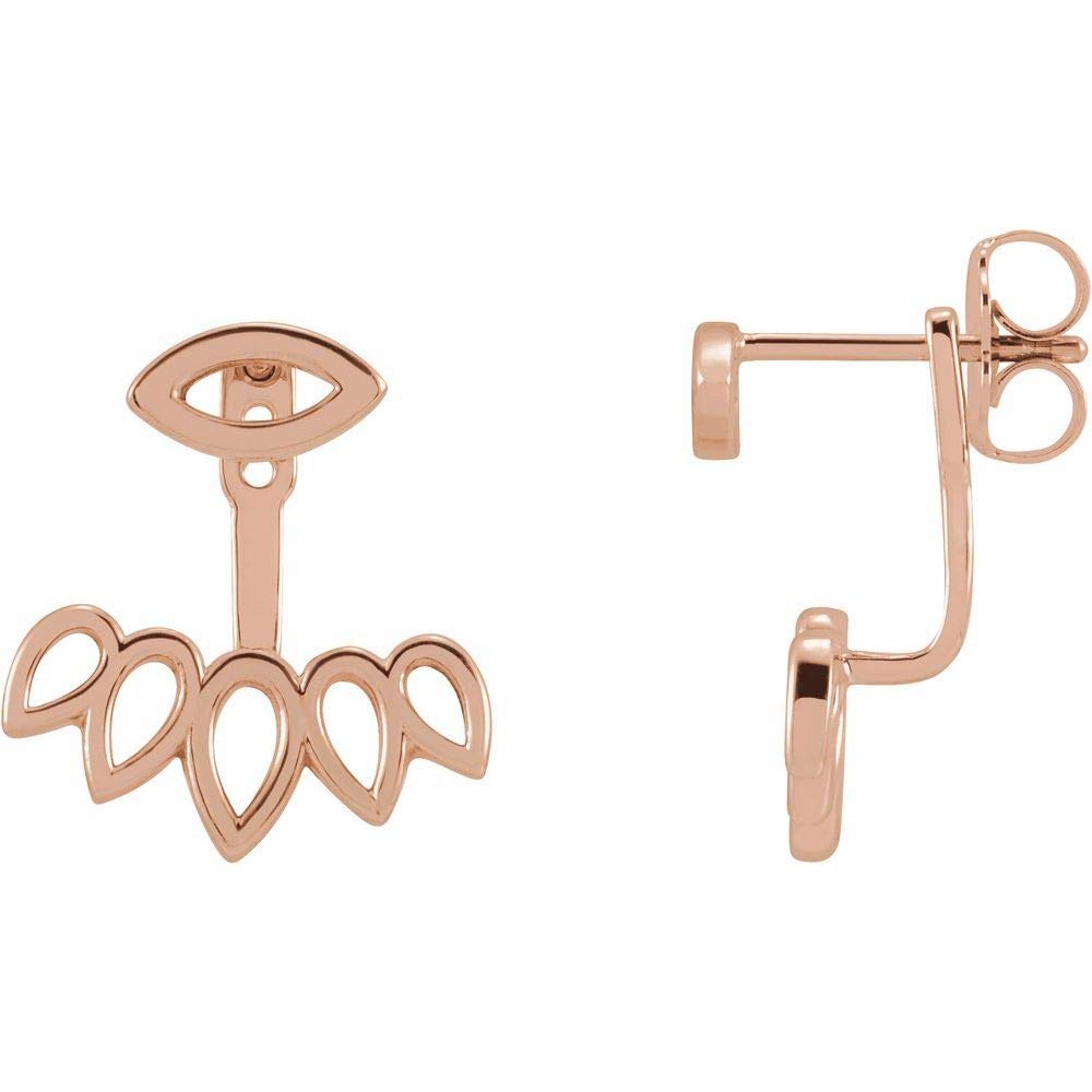 Geometric Facet Triangle Ear Jacket Stud Earrings - 15mm x 13mm Minimalist Dangle Earrings for Women | Perfect for Everyday Wear, Parties & Special Occasions
