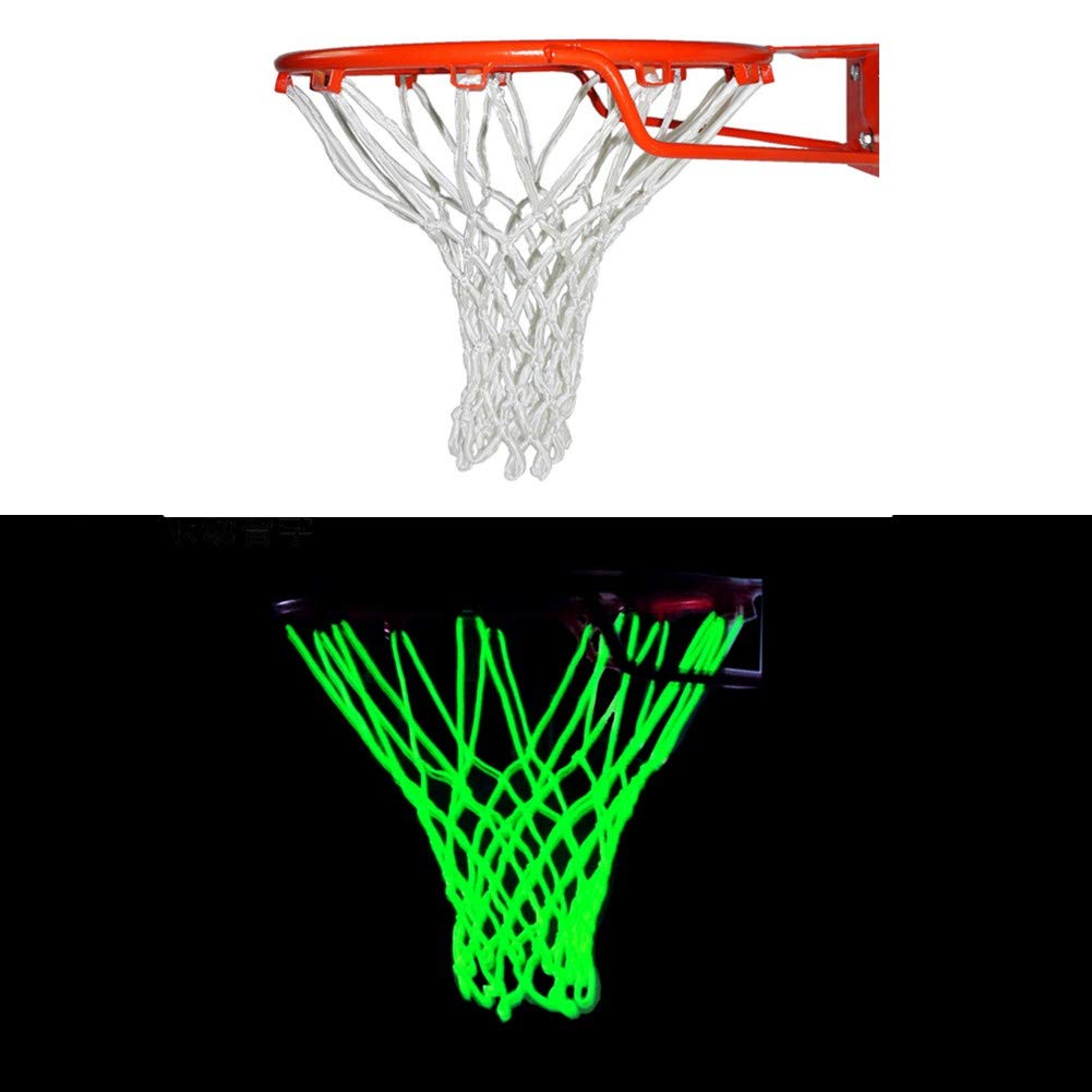 Glow in the Dark Basketball Net - Heavy Duty LED Light Up Basketball Hoop Accessories for Outdoor/Indoor Training | Replacement Basketball Net with Luminous Technology | Portable Sports Equipment for Night Games & Backyard Practice