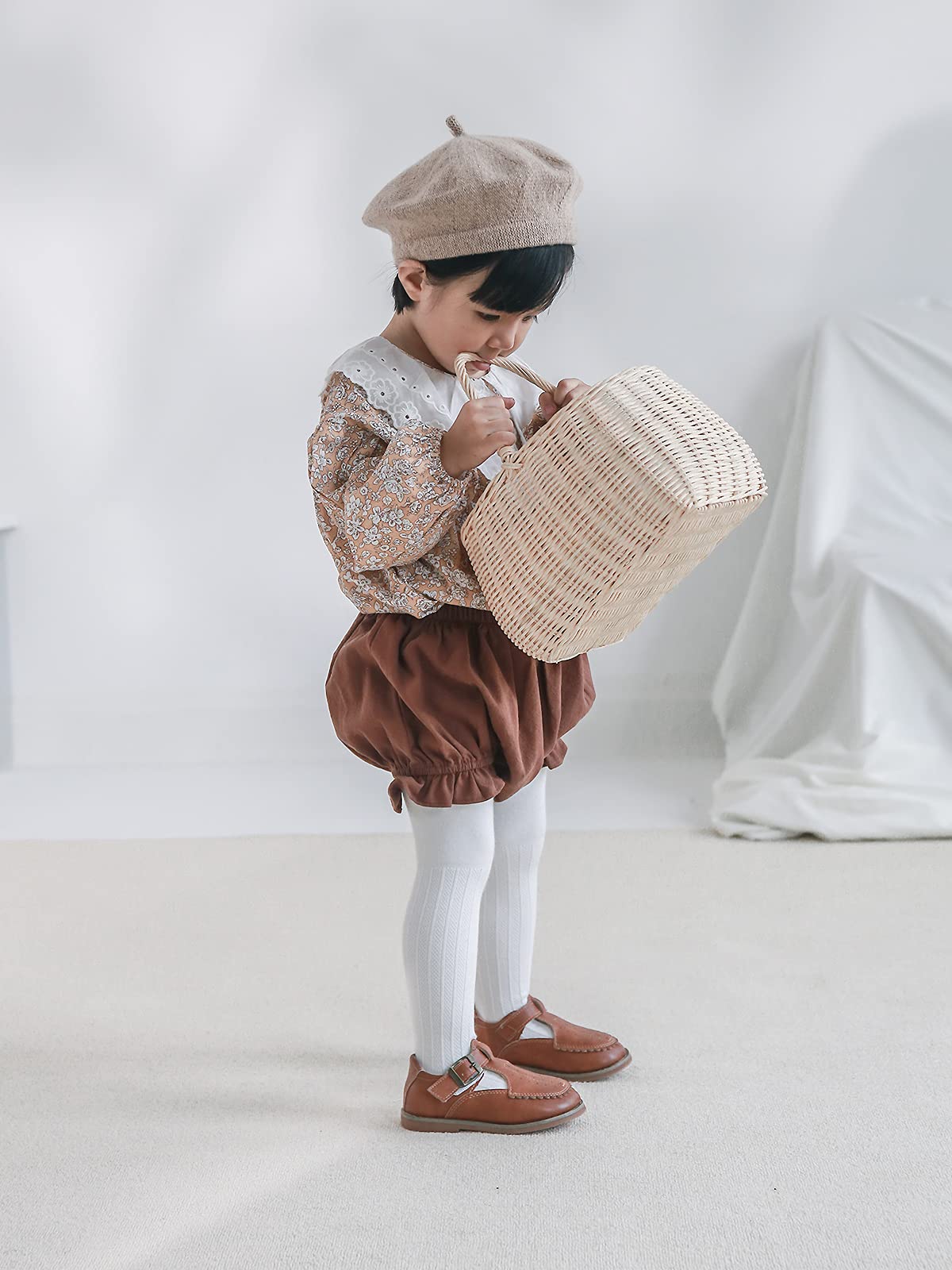EPEIUS Baby Girls Cable Knit Cotton Tights - Soft Leggings & Stockings for Newborns, Infants & Toddlers (3/6 Pack) - Perfect for Winter, Playtime & Family Photos