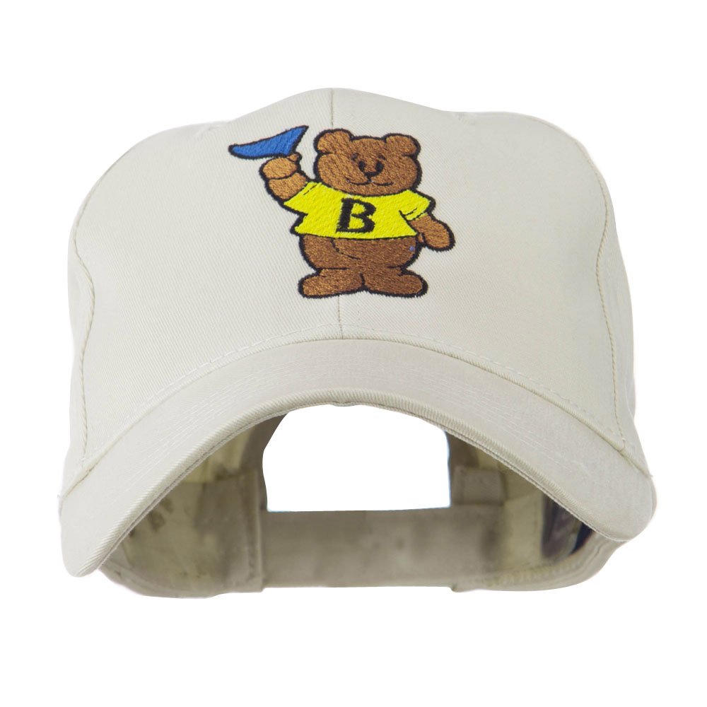 Blue Flag Bear Mascot Embroidered Baseball Cap - Stylish & Comfortable for Outdoor Activities, Sports, and Casual Wear