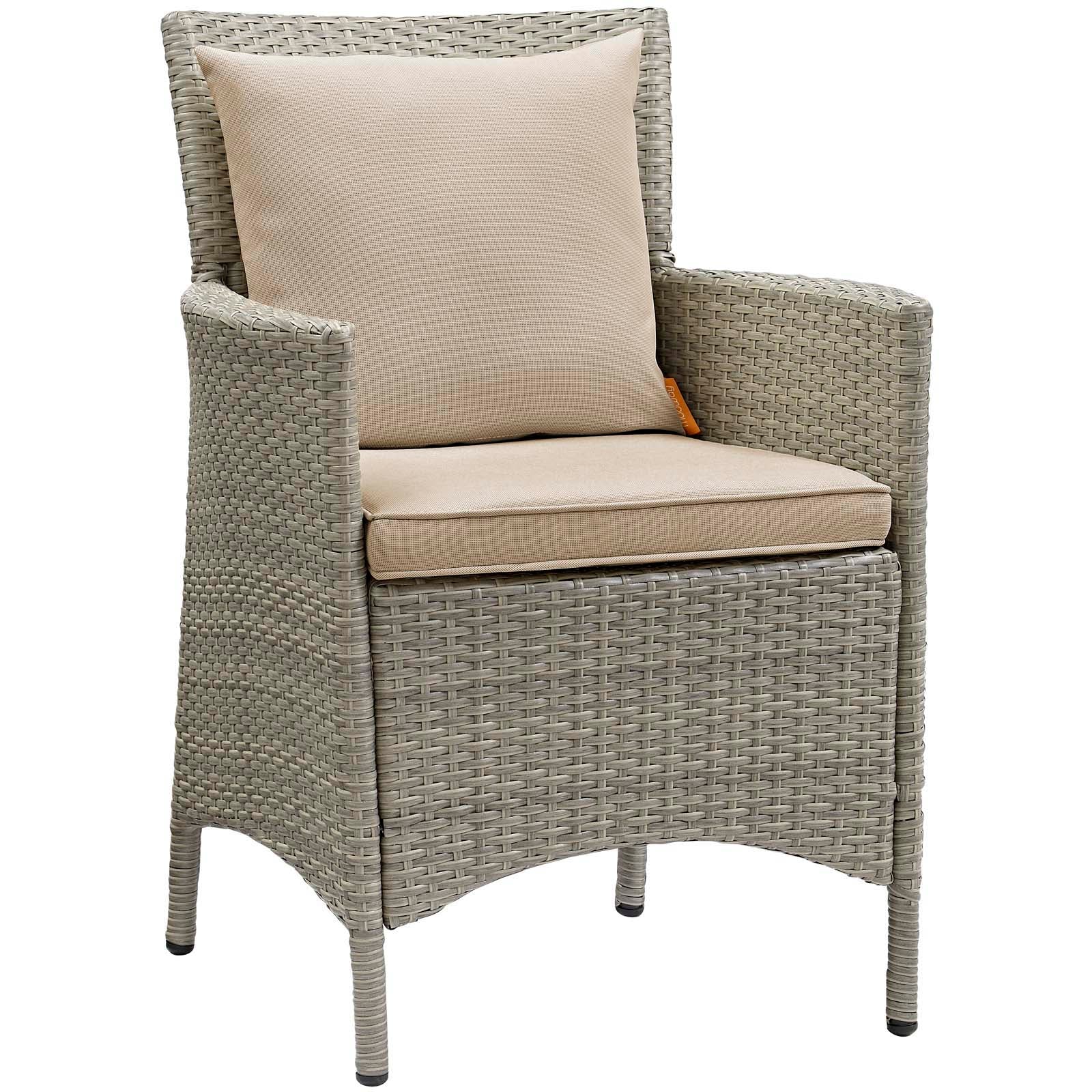 Premium Outdoor Patio Wicker Rattan Dining Armchairs Set of 4 - Weather-Resistant Garden Furniture for Backyard, Poolside & Restaurant Use