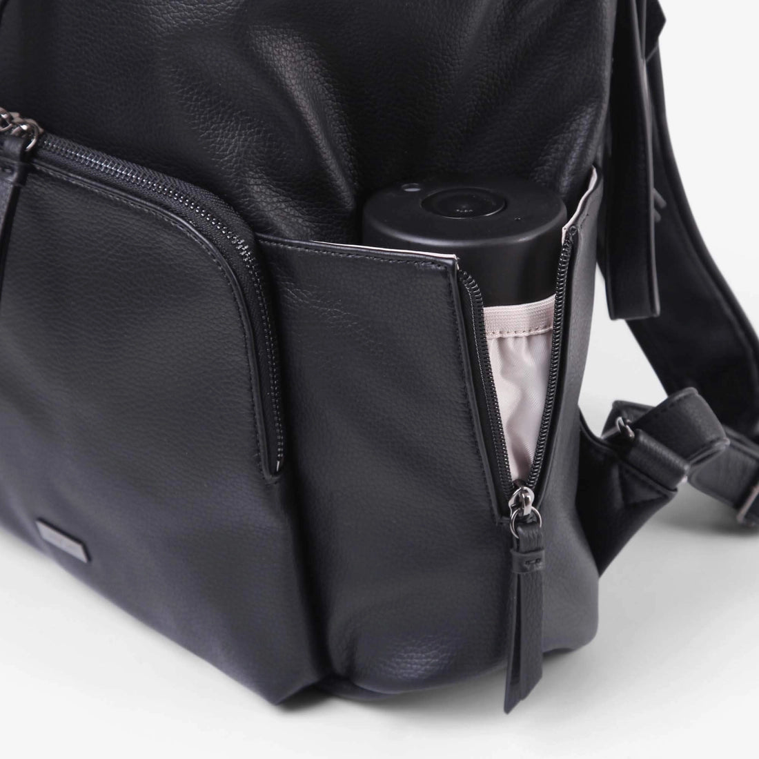 Vanchi Vegan Frankie Everyday Backpack - Lightweight Durable Laptop Backpack for Work & Travel, Water-Resistant Black Daypack - Perfect for Commuting, School & Outdoor Adventures