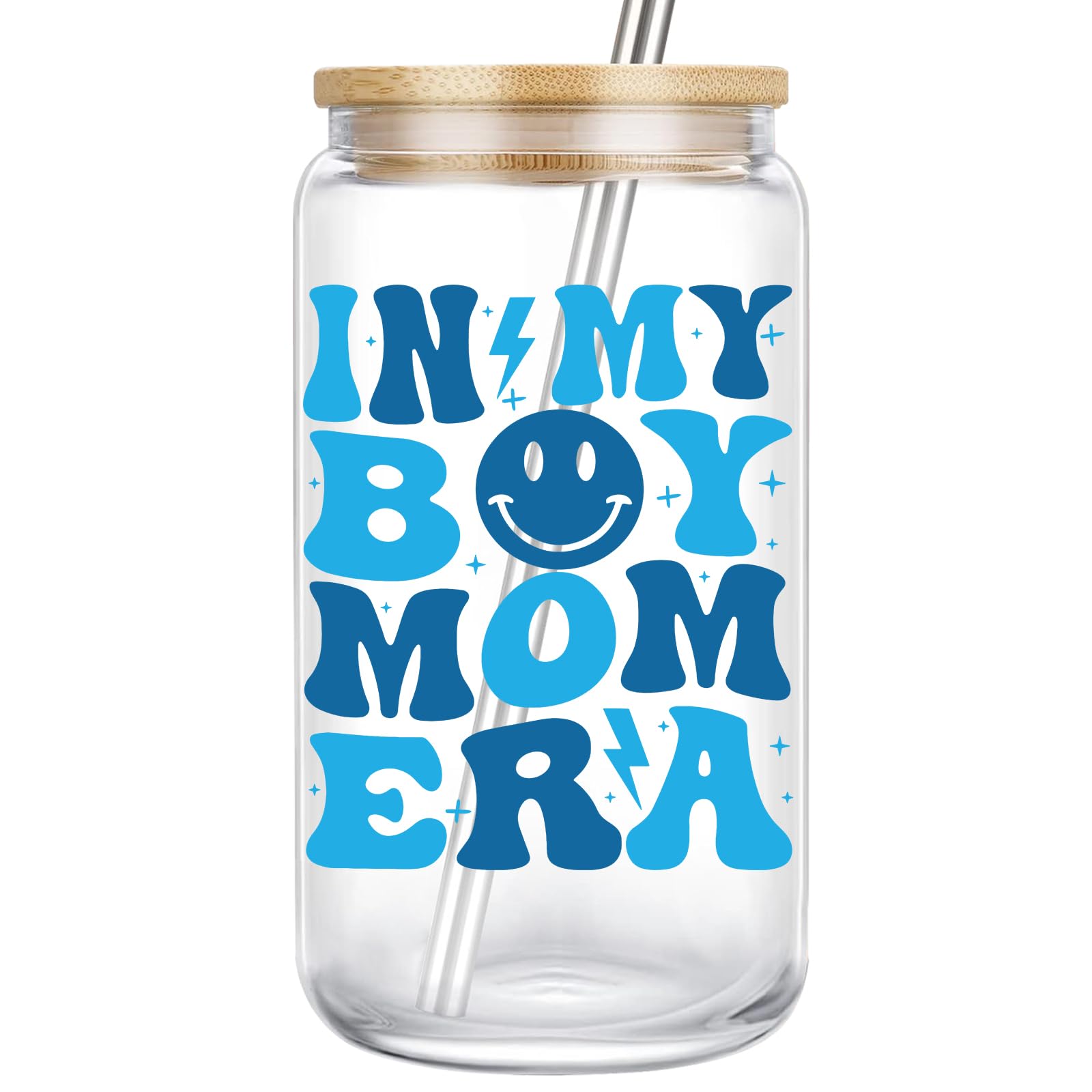 16 oz Iced Coffee Cup - Perfect Boy Mom Gift for New Moms, Postpartum Care, Pregnancy & Baby Showers - Great Birthday & Christmas Present for Expecting Mothers - Ideal for Coffee Lovers & Busy Moms On-The-Go