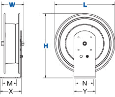 Custom Coxreels Air Hose Reel (No Hose Included) - Heavy Duty Retractable Air Compressor Hose Reel for Garage, Workshop & Industrial Use