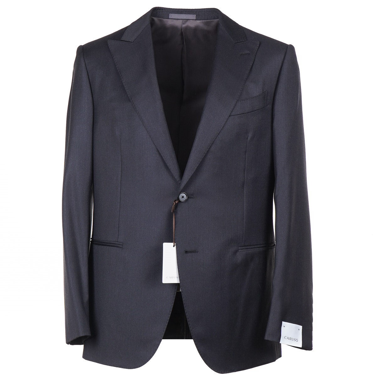 Premium Caruso Charcoal Super 150s Wool Suit for Men - Italian Tailored Business & Formal Attire - Perfect for Weddings, Office & Special Occasions
