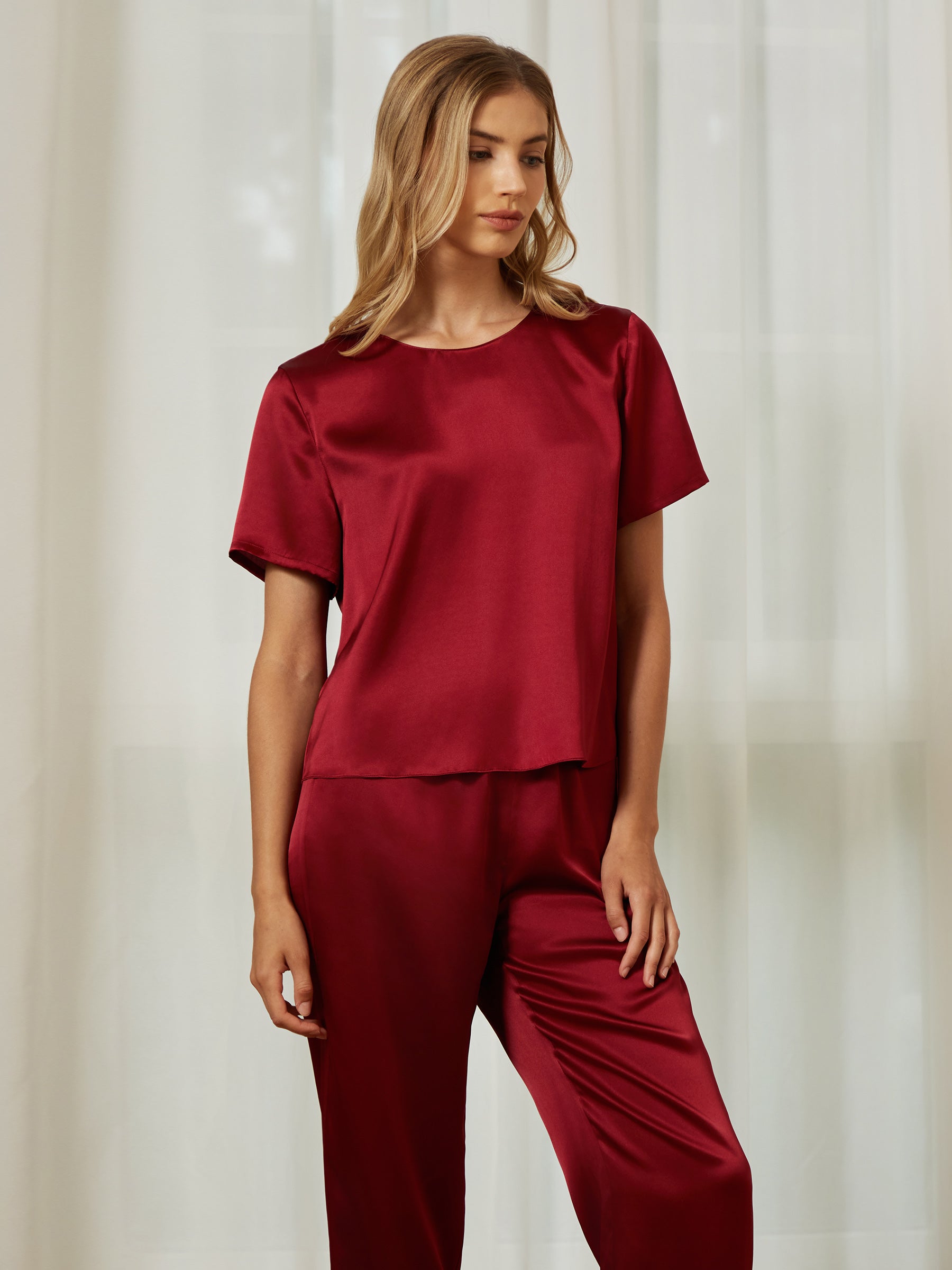 Yves Silk Sleepwear Set - Women's Silk Pullover and Pants for Comfortable Nightwear | Perfect for Relaxing at Home, Travel & Luxury Gift Giving