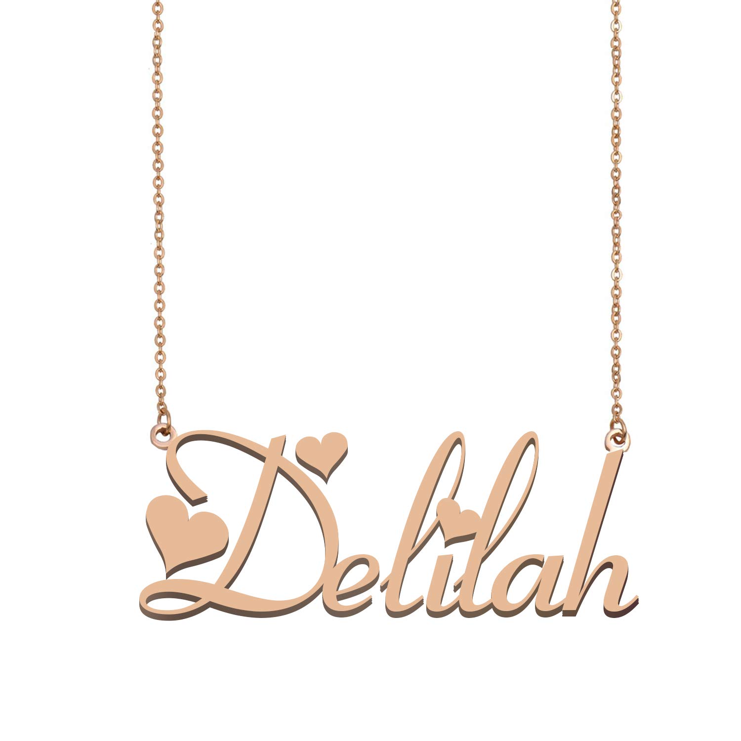 Custom Personalized Delilah Name Necklace for Girls | MoShelly Jewelry | Gift for Daughter, Birthday, Christmas, Valentine's Day