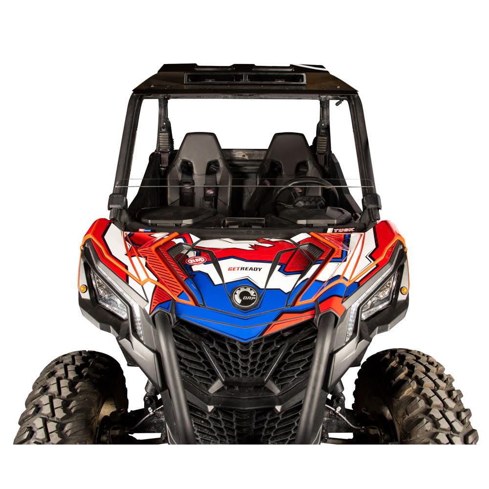 Tusk Removable Half Windshield Clear - Scratch Resistant for CAN-AM Maverick Trail 700 (2022 Model) | Durable ATV Windshield for Off-Road Adventures & Trail Riding