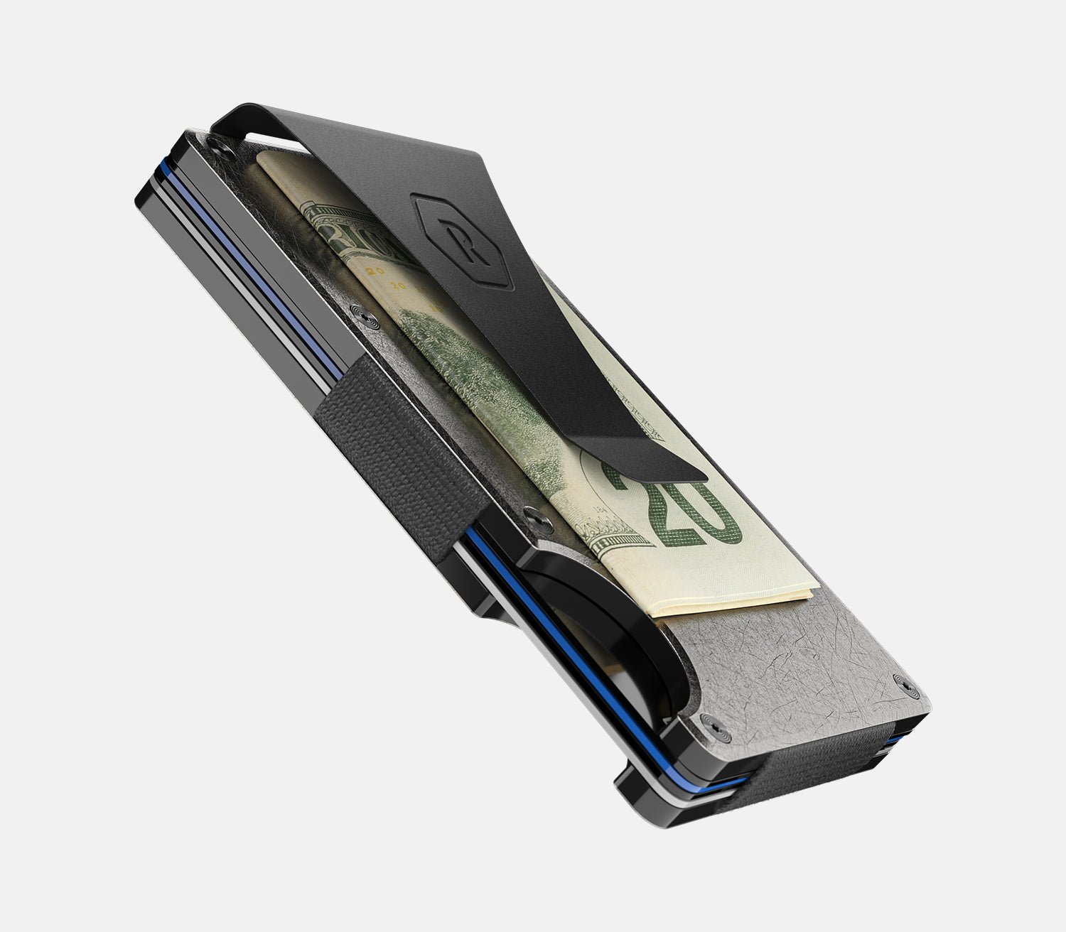 Ridge Wallet - Stonewashed Titanium Slim Minimalist RFID Blocking Front Pocket Wallet for Men | Perfect for Everyday Carry, Travel & Gifts