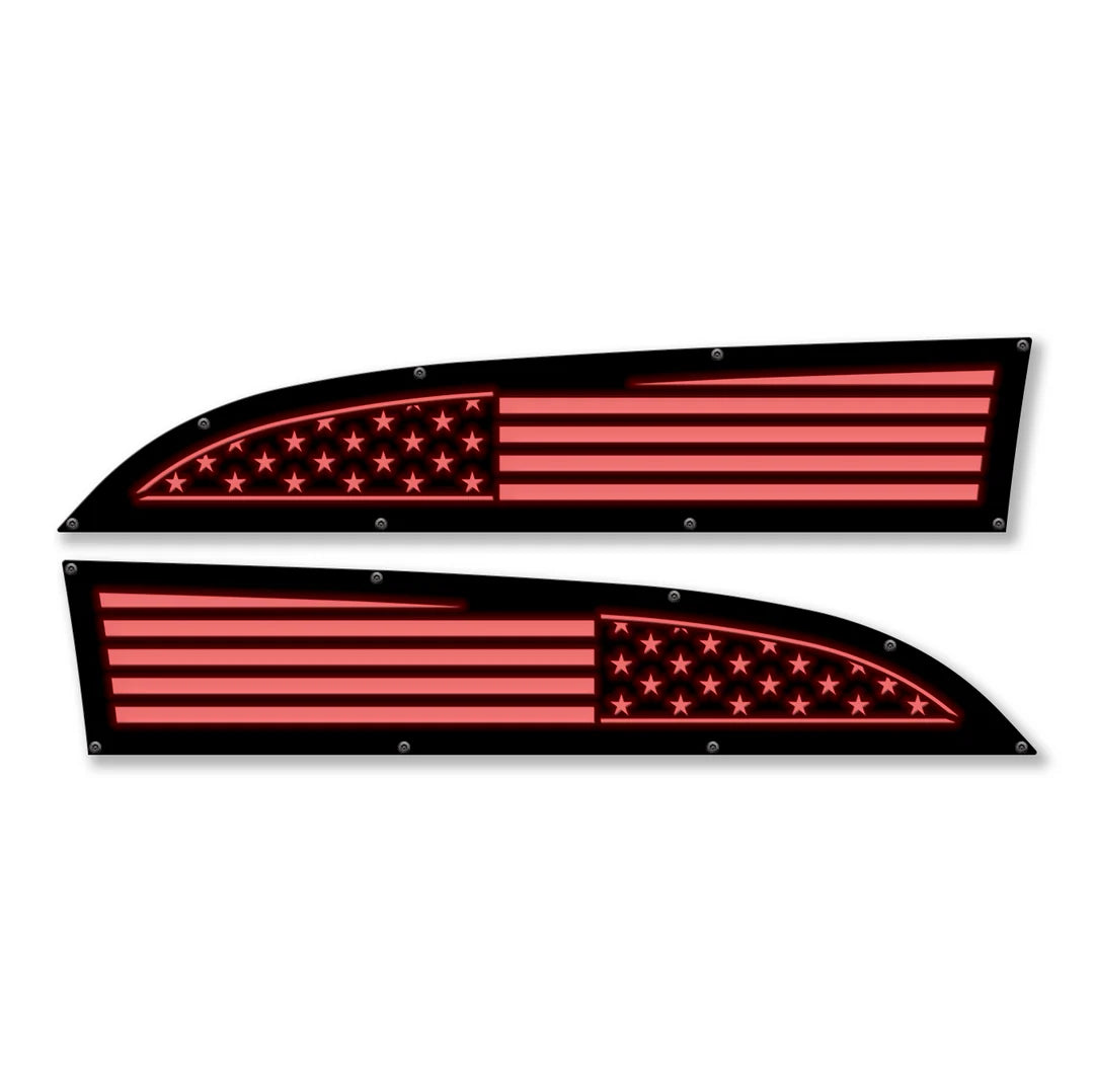 American Flag 11-16 Ford Super Duty Fender Badge Replacement - Customizable LED Emblem for Trucks | Perfect for Patriotic Car Enthusiasts & 4th of July Decorations