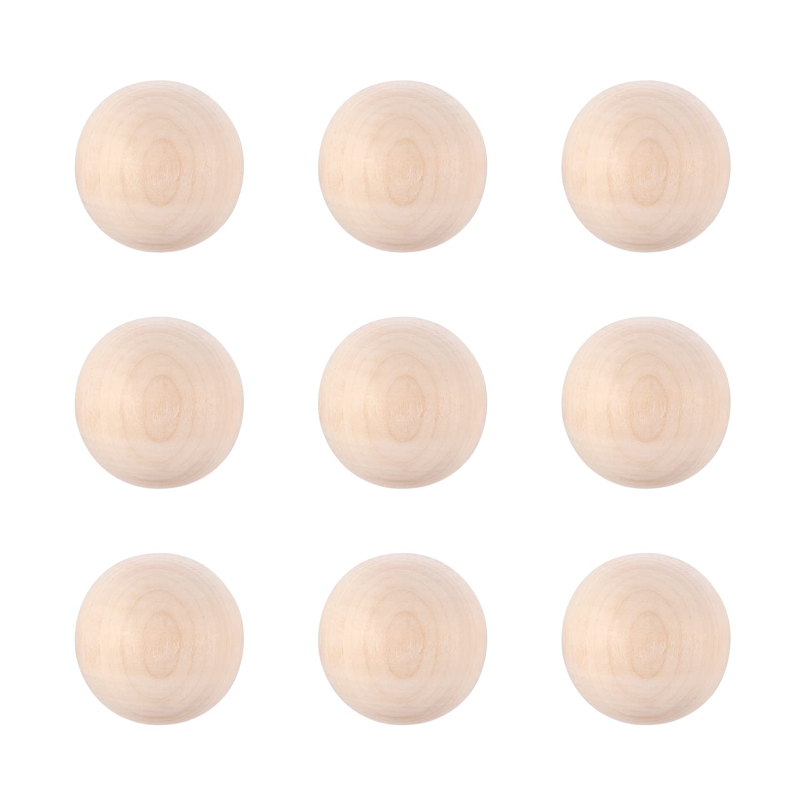 Craftdady 20Pcs 1.5 Inch Natural Unfinished Hardwood Craft Balls - 39-40mm Round Wooden Spheres for DIY Projects, Home Decor, Christmas Ornaments & Wedding Centerpieces