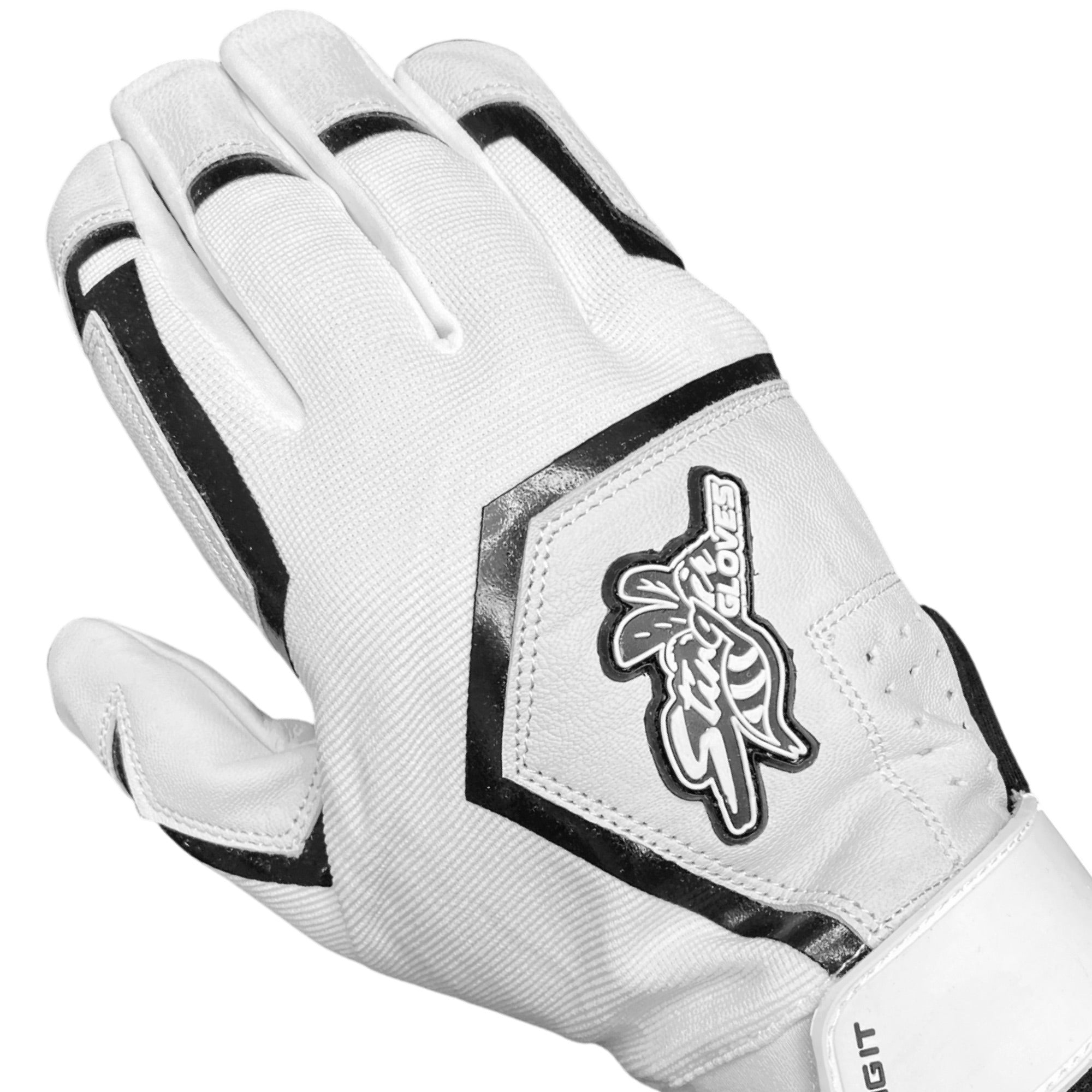 Sting Squad Batting Gloves - Black Baseball & Softball Hitting Gloves for Training & Games