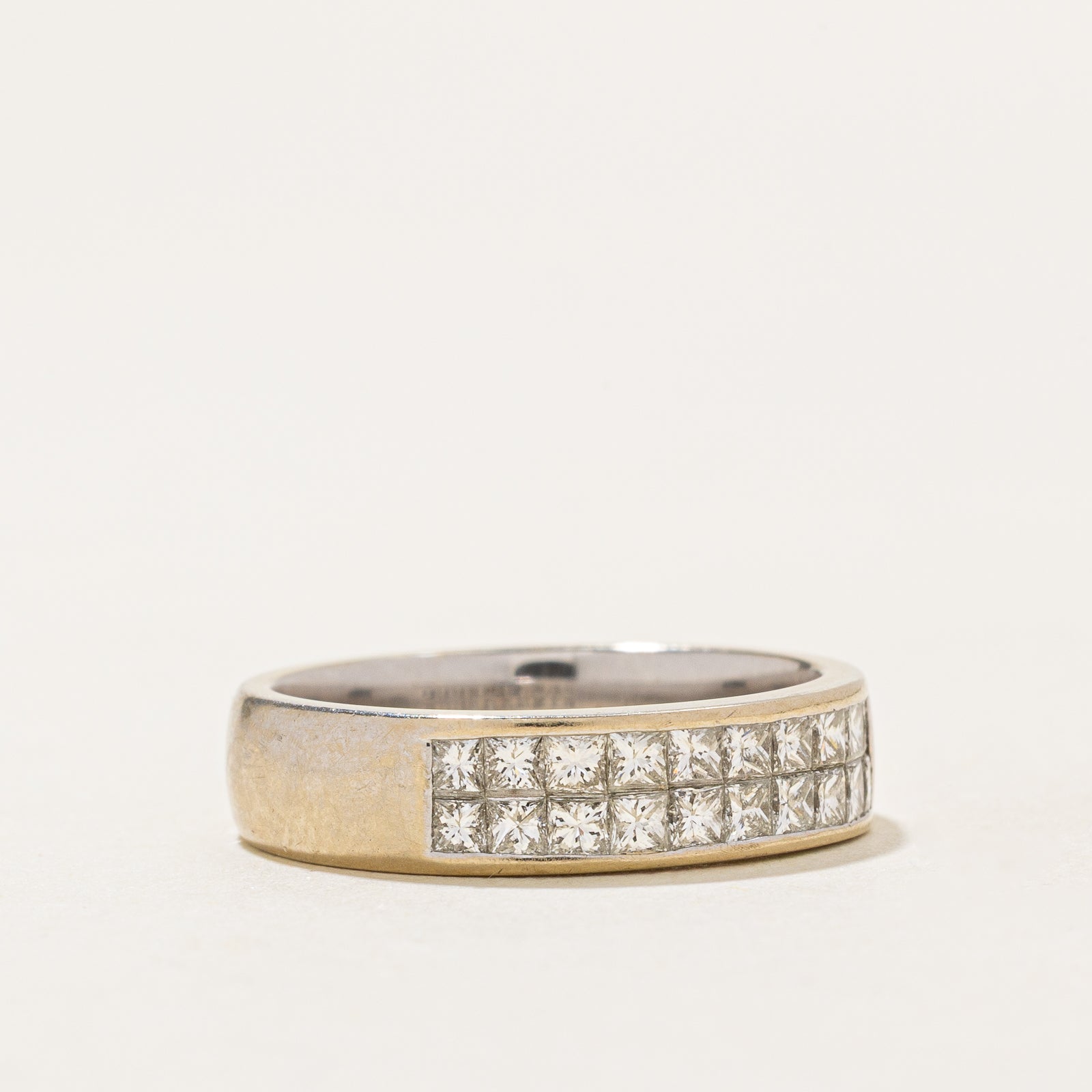 Double Row Semi Eternity Diamond Band Ring - 0.77 Carat Total Weight (CTW) - Size 5.5 - Perfect for Anniversary, Engagement, or Wedding Gift