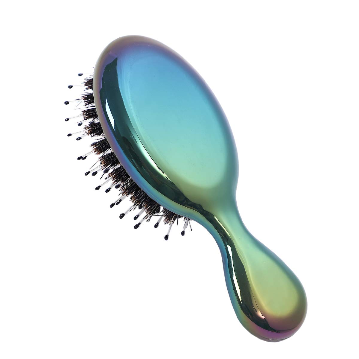 Premium Soft Boar Bristle Hair Brush for Women & Kids - Gentle Detangling for Thick, Thin, Long, Short, Curly & Straight Hair - Ideal for Wet & Dry Hair Care - Dark Green (Perfect for Home, Travel & Daily Styling)