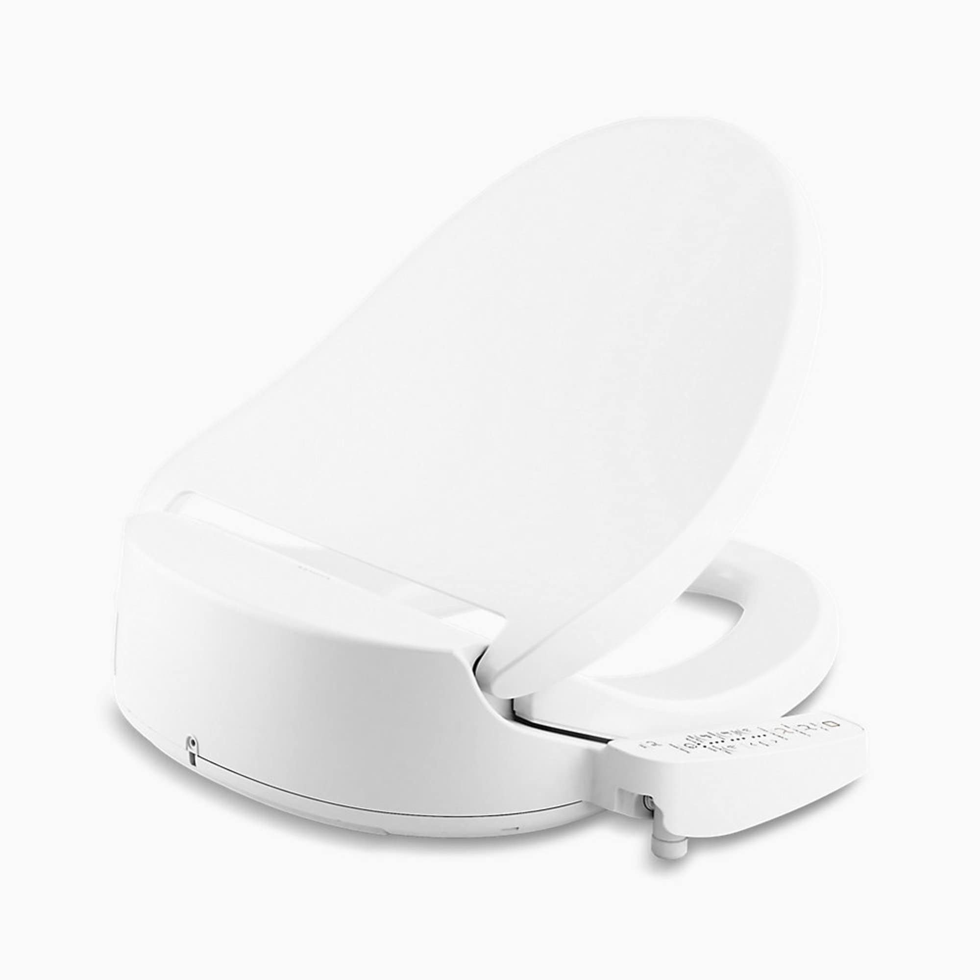 KOHLER Purewash E580 Round Bidet Toilet Seat - White, Quiet-Close Lid, Self-Cleaning Nozzle, Adjustable Water Pressure & Temperature - Perfect for Modern Bathrooms & Luxury Home Upgrades