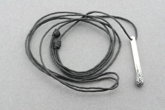 Burnt Match on String Necklace - Unique Handmade Gothic Jewelry for Women - Perfect for Halloween, Witchy Aesthetic & Dark Fashion