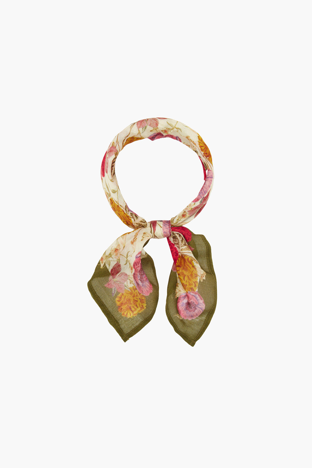 Marigold Floral Bandana Scarf - Stylish & Breathable for Outdoor Activities, Hiking, and Fashion Accessories