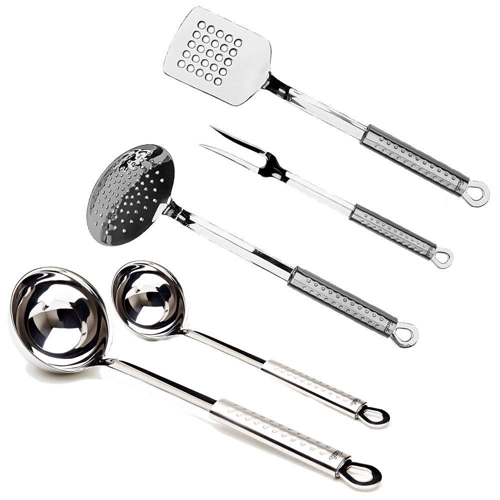 Fissler USA Magic Utensil Set - 6 Piece Premium Stainless Steel Kitchen Tools for Cooking, Baking & Serving | Durable & Ergonomic Design for Professional Chefs & Home Cooks