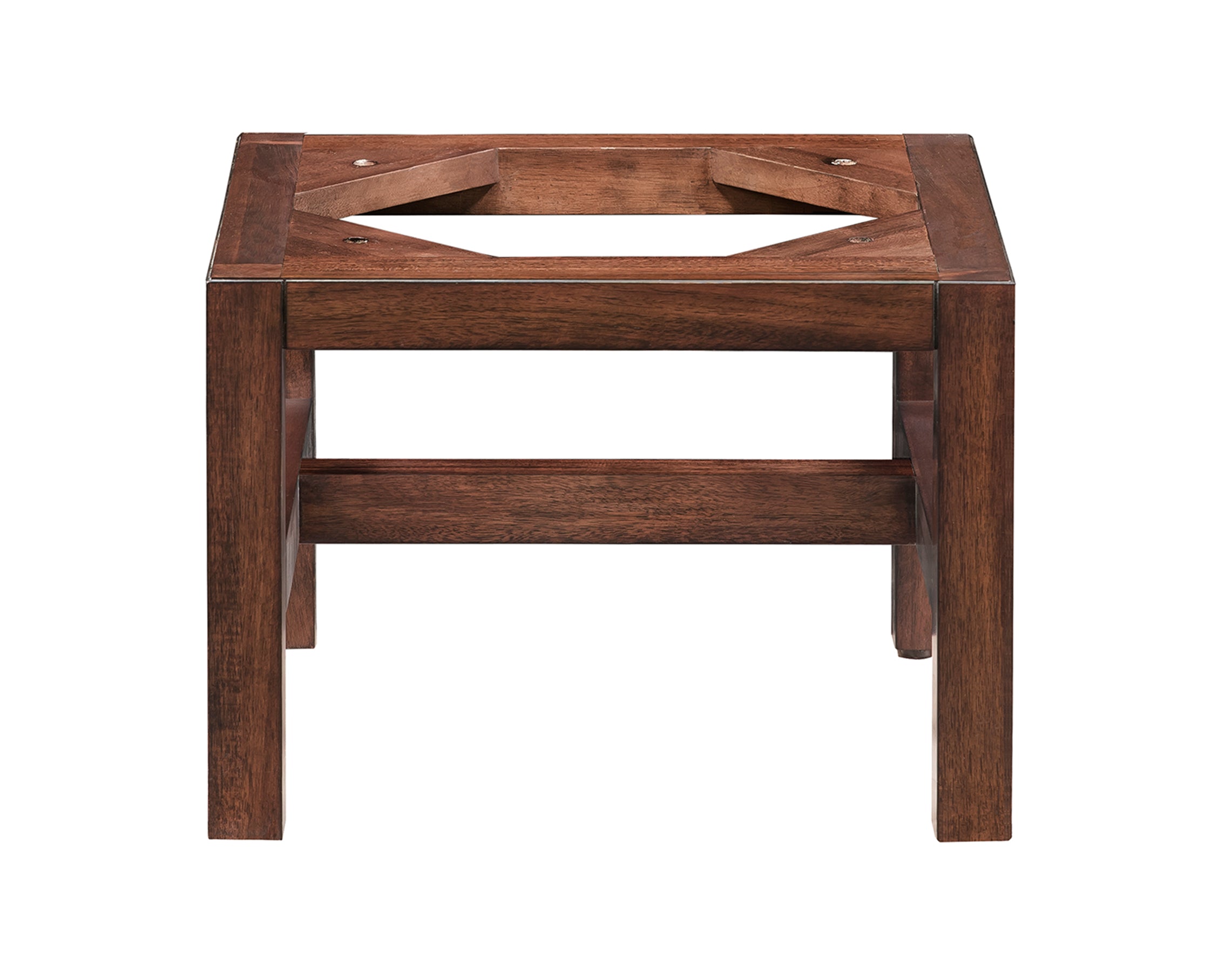 Addison 12-Inch Wooden Stand for Petite Tower Hutch - Mid Century Modern Acacia Wood Display Shelf - Perfect for Kitchen Countertop, Bathroom Storage & Home Decor