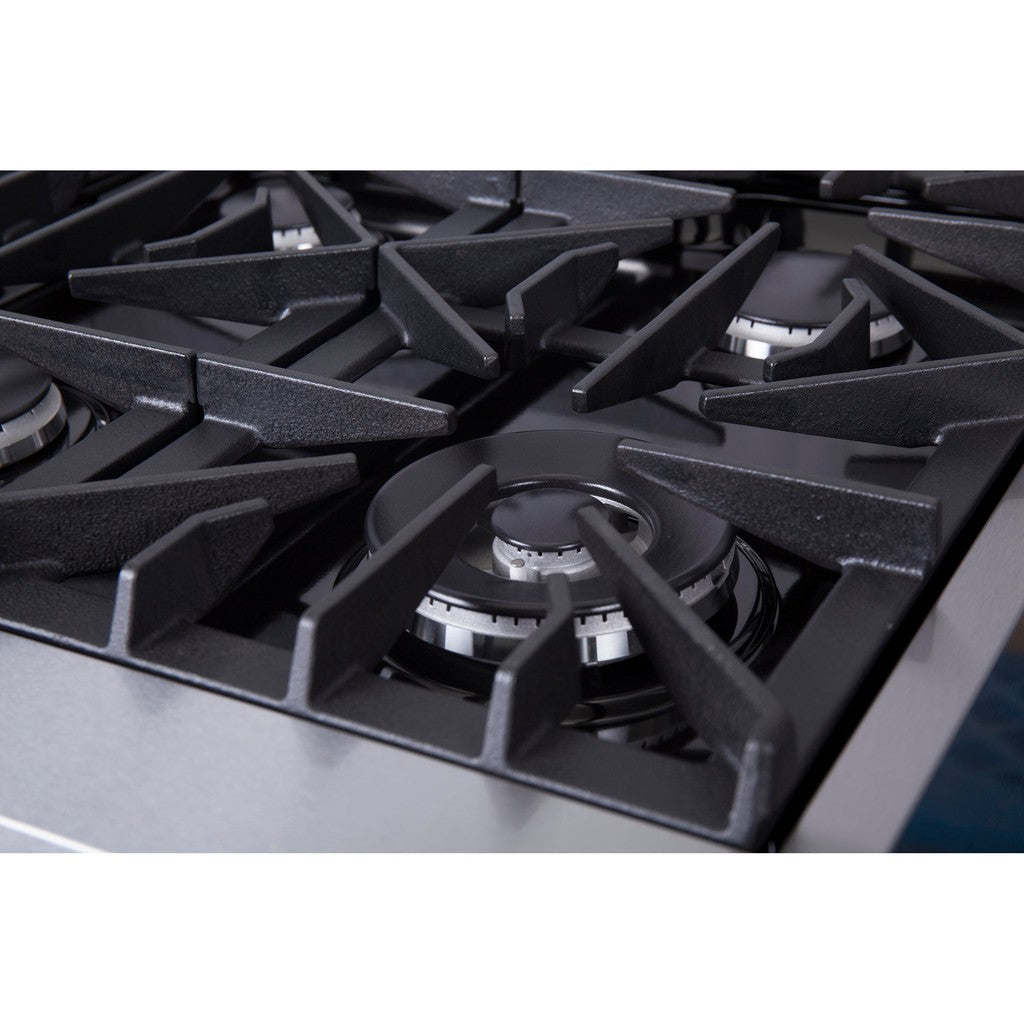 Forno Lseo 36 Inch 6 Burner Stainless Steel Gas Rangetop with Griddle (Model FCTGS5737 36) - Perfect for Home Kitchens, Restaurants & Outdoor Cooking